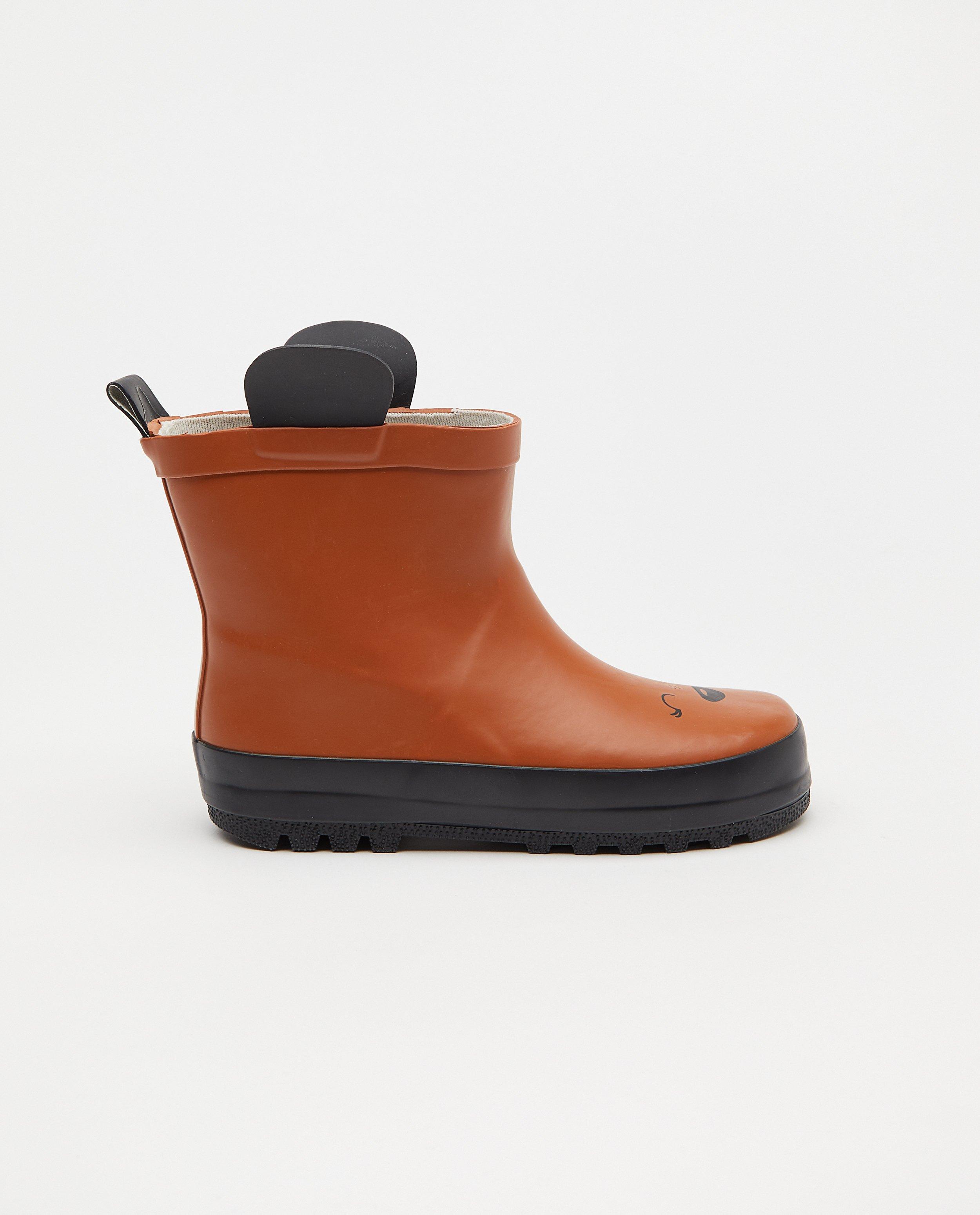 Bottes de pluie brunes, pointure 27-33 - à imprimé et petites oreilles - Milla Star
