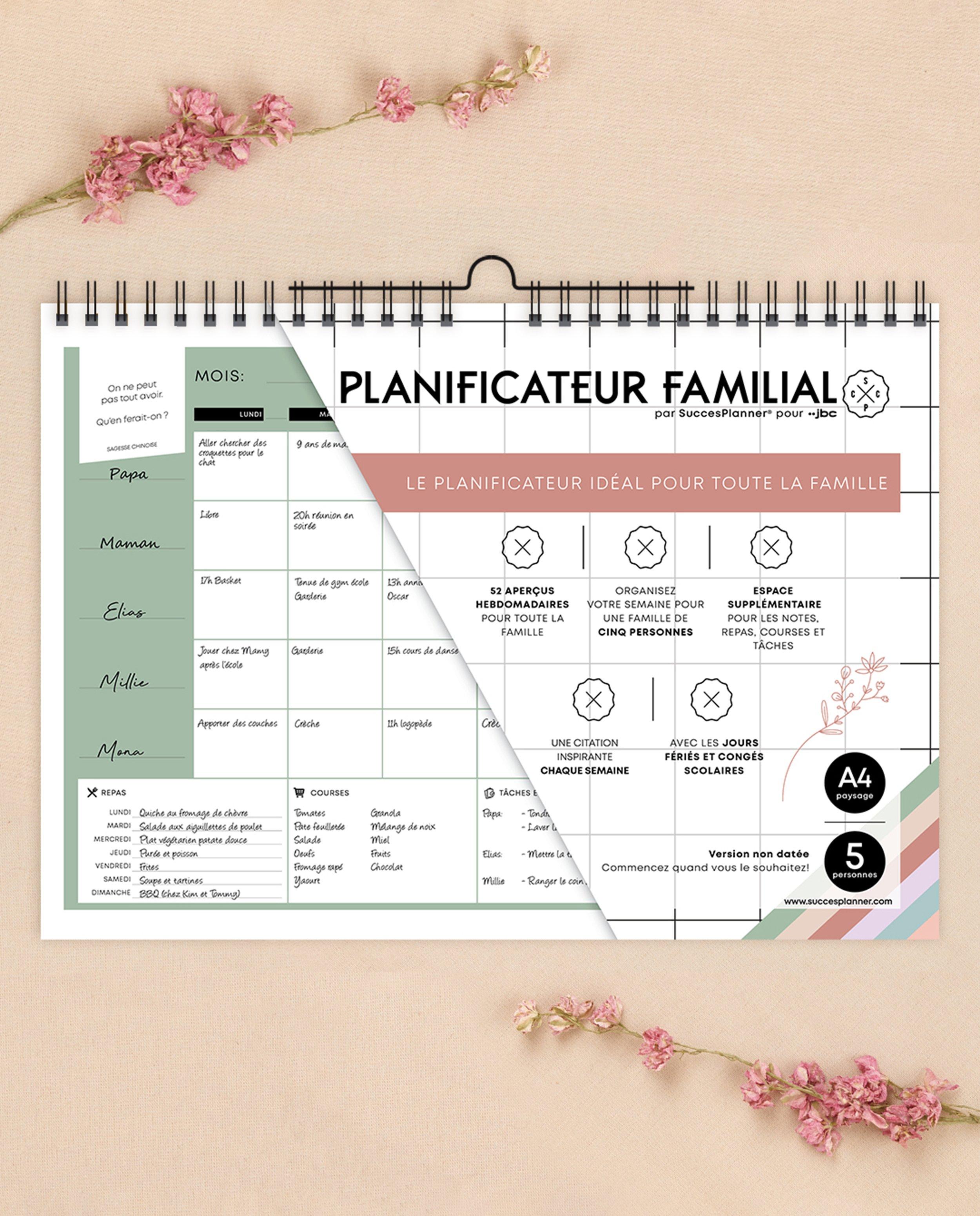 Planner familial FR SuccesPlanner - en français - SuccesPlanner