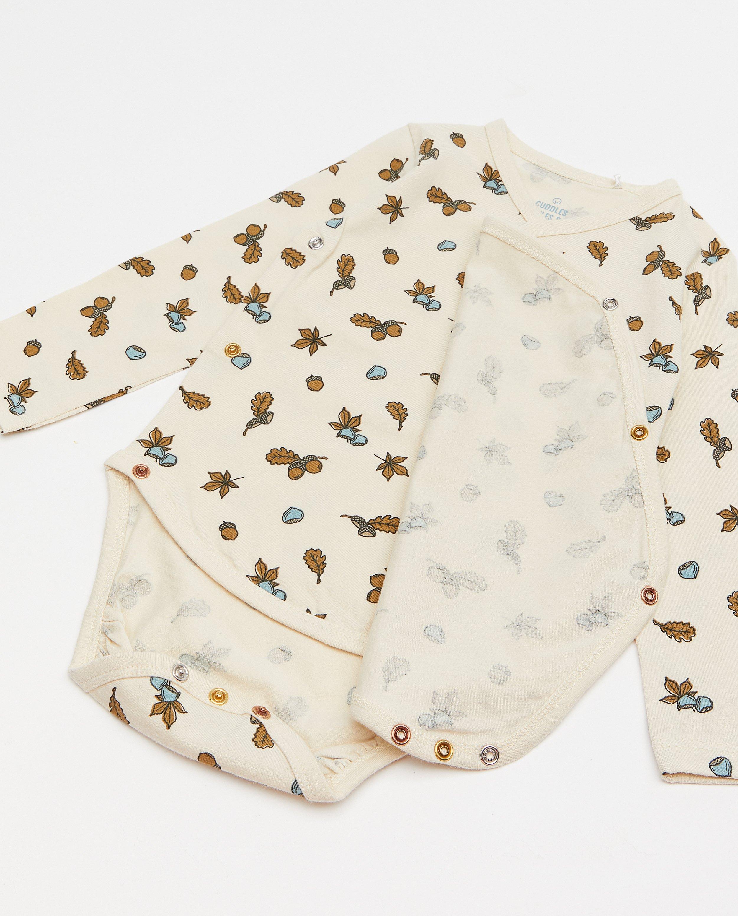 Onesies - Set van 2 biokatoenen unisex overslagrompers