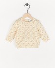 Biokatoenen sweater met print  - in crème - Newborn 50-68