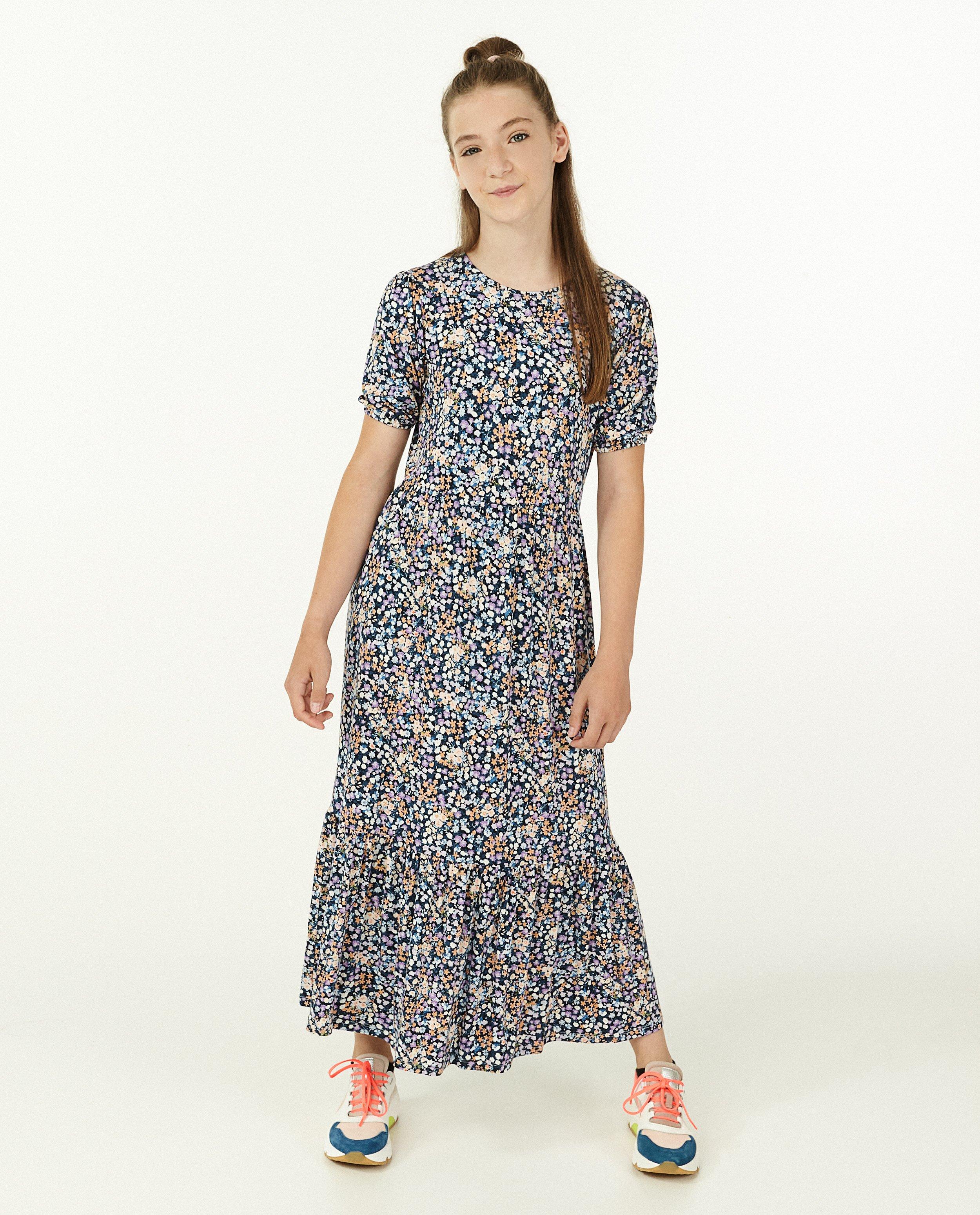 Jurk met bloemenprint - en volants - Fish & Chips