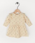 Biokatoenen jurk met bloemenprint - in crème - Newborn 50-68