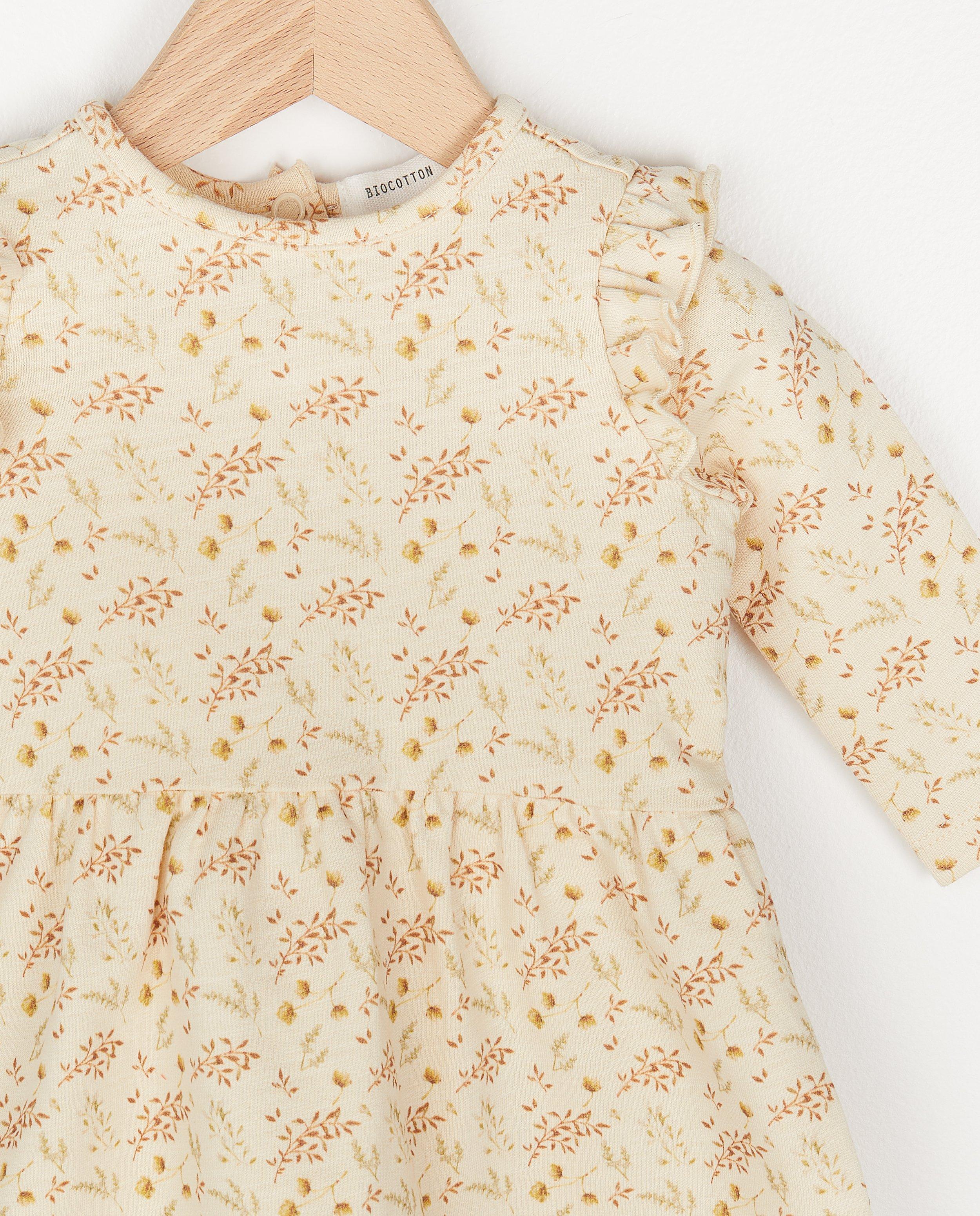 Kleedjes - Biokatoenen jurk met bloemenprint