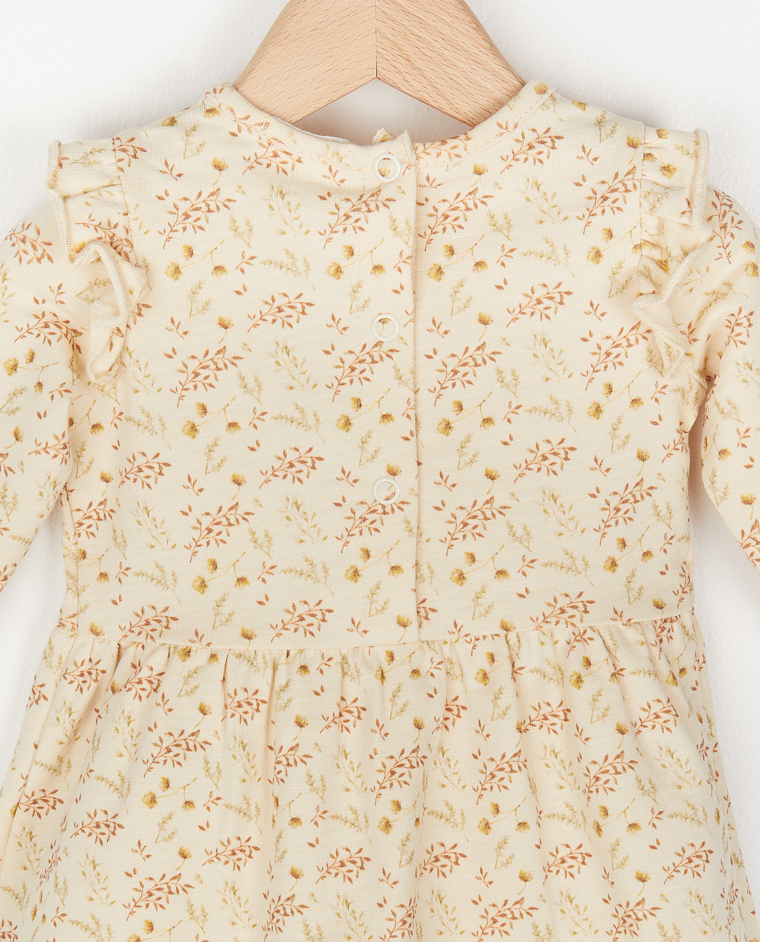 Kleedjes - Biokatoenen jurk met bloemenprint