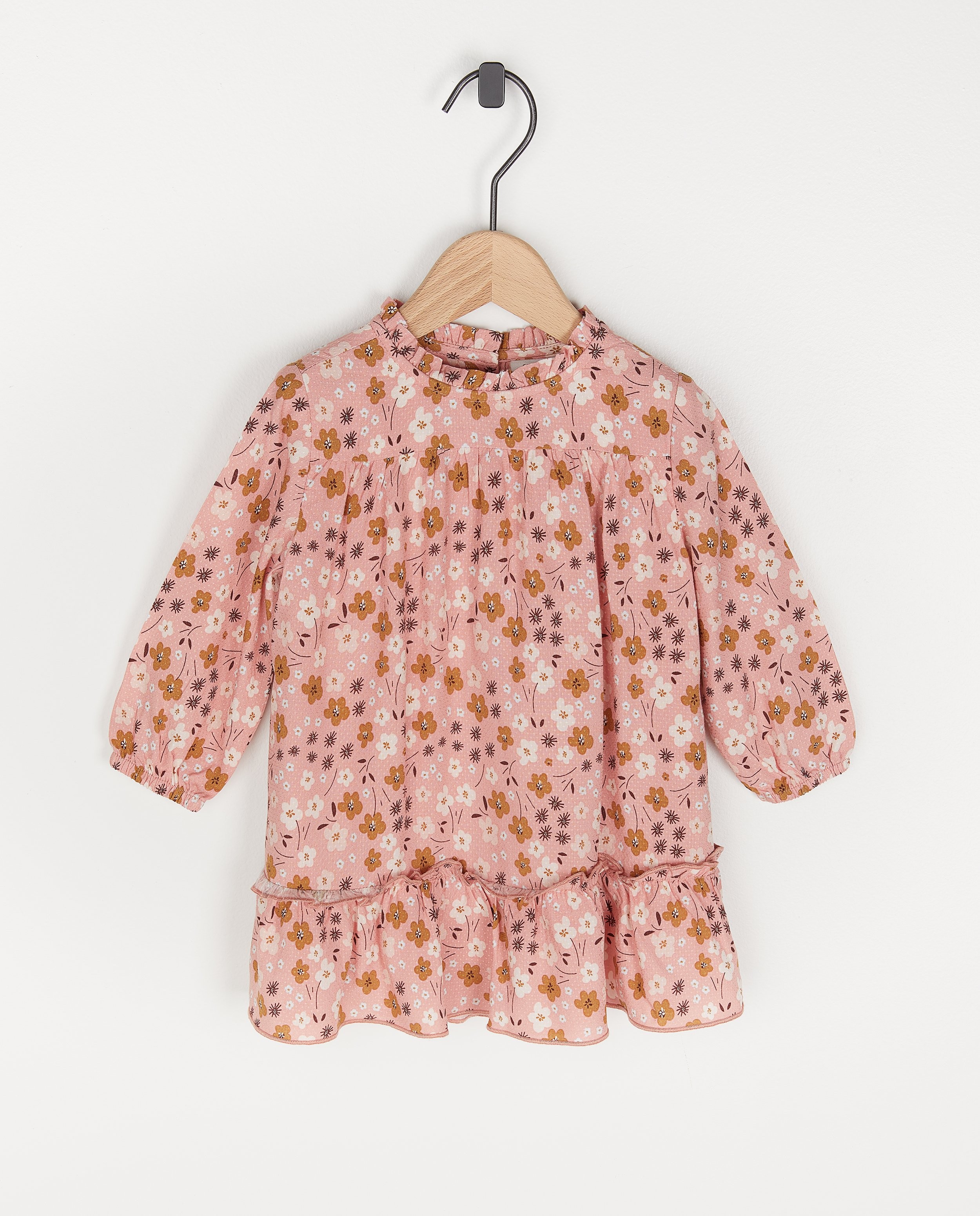 Robe rose à imprimé fleuri Fête - premium - Cuddles and Smiles