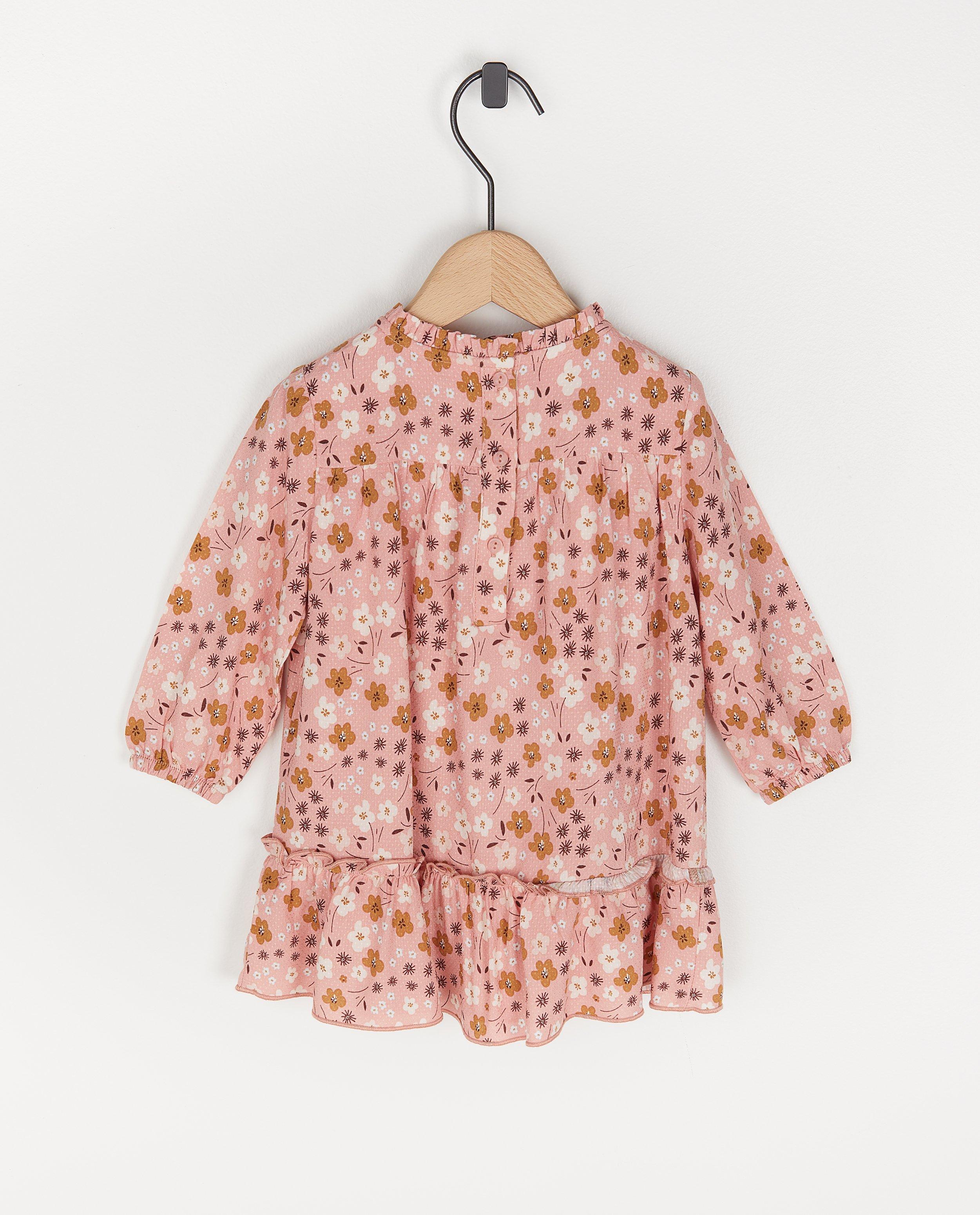 Robes - Robe rose à imprimé fleuri Fête