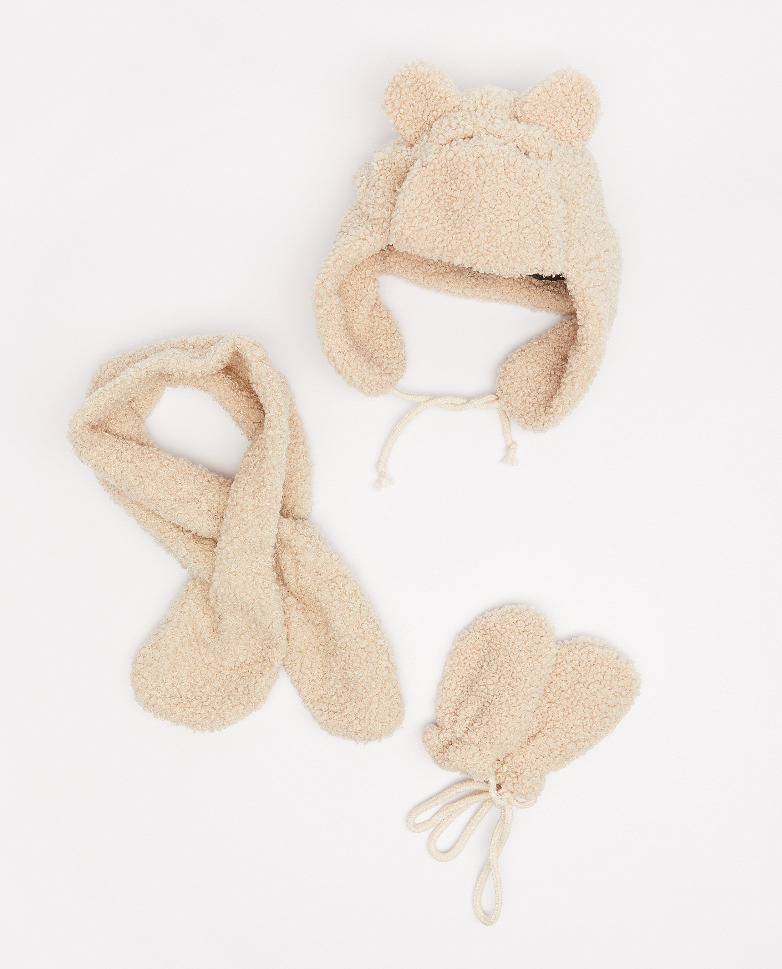Set: teddy muts, sjaal en wanten - Product Detail - bruin - afbeelding nummer 1