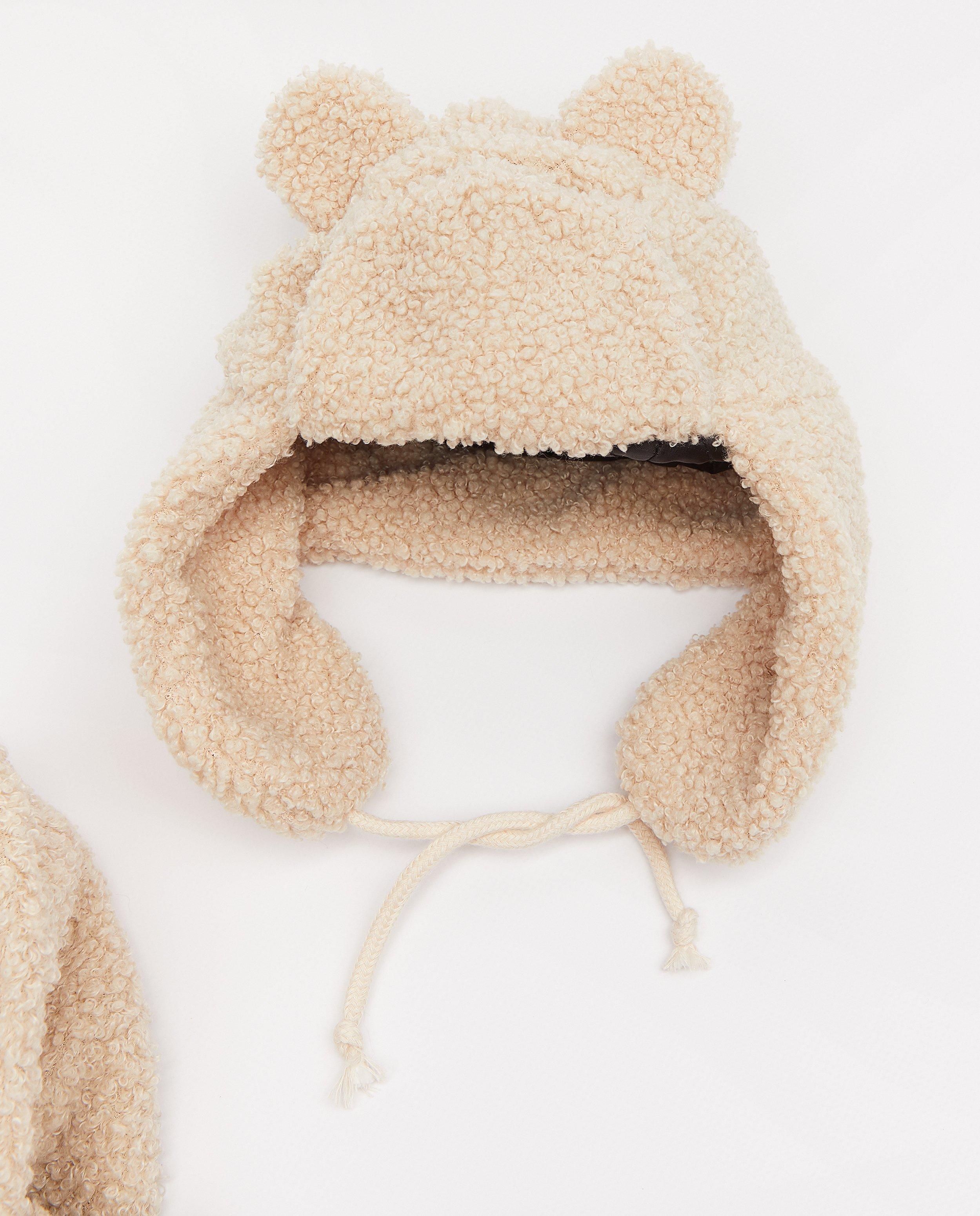 Set: teddy muts, sjaal en wanten - Product Detail - bruin - afbeelding nummer 3