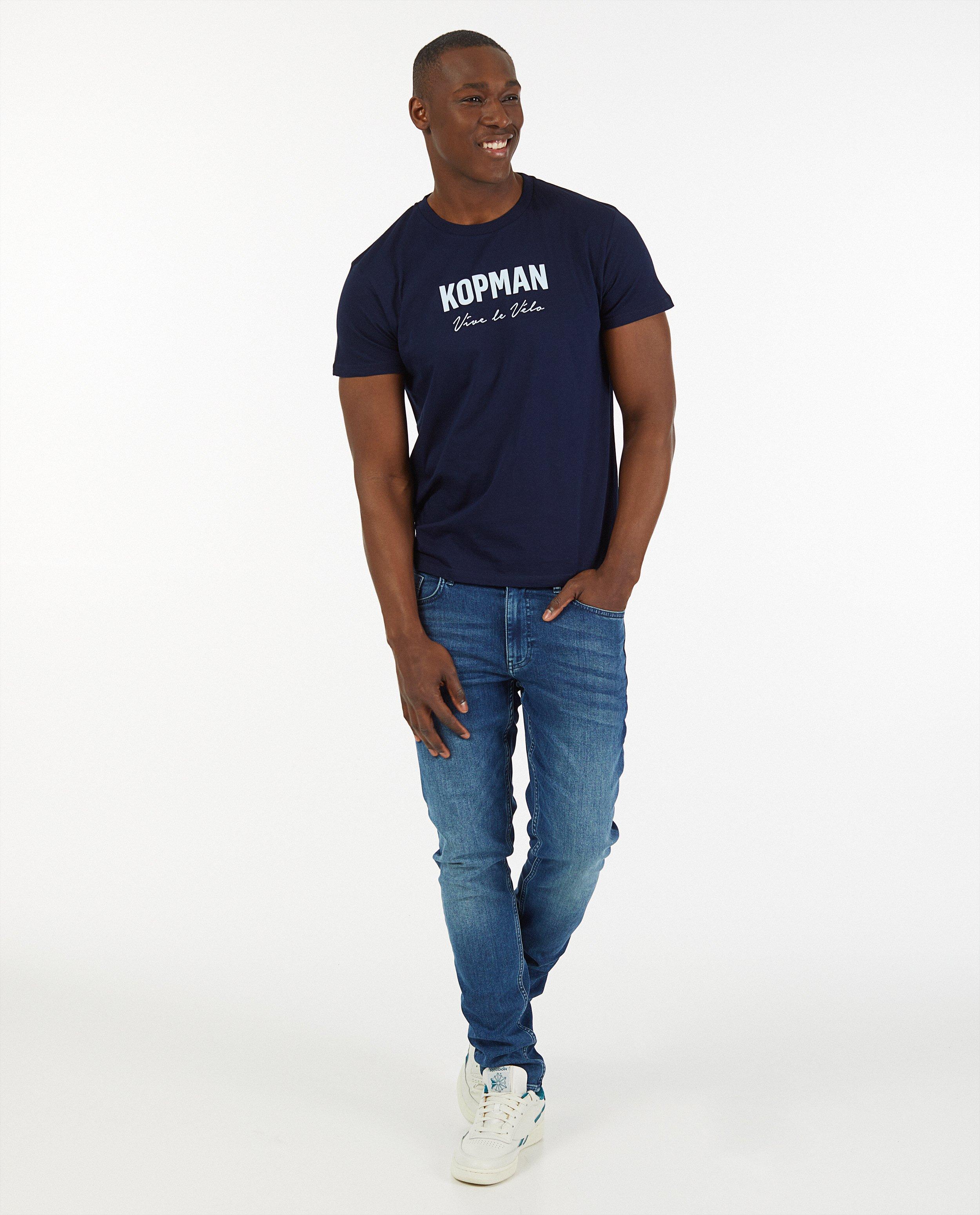 Blauw kopman T-shirt Vive le vélo - capsulecollectie - Vive le vélo