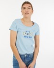T-shirt bleu à imprimé Vive le vélo - en coton bio - Vive le vélo