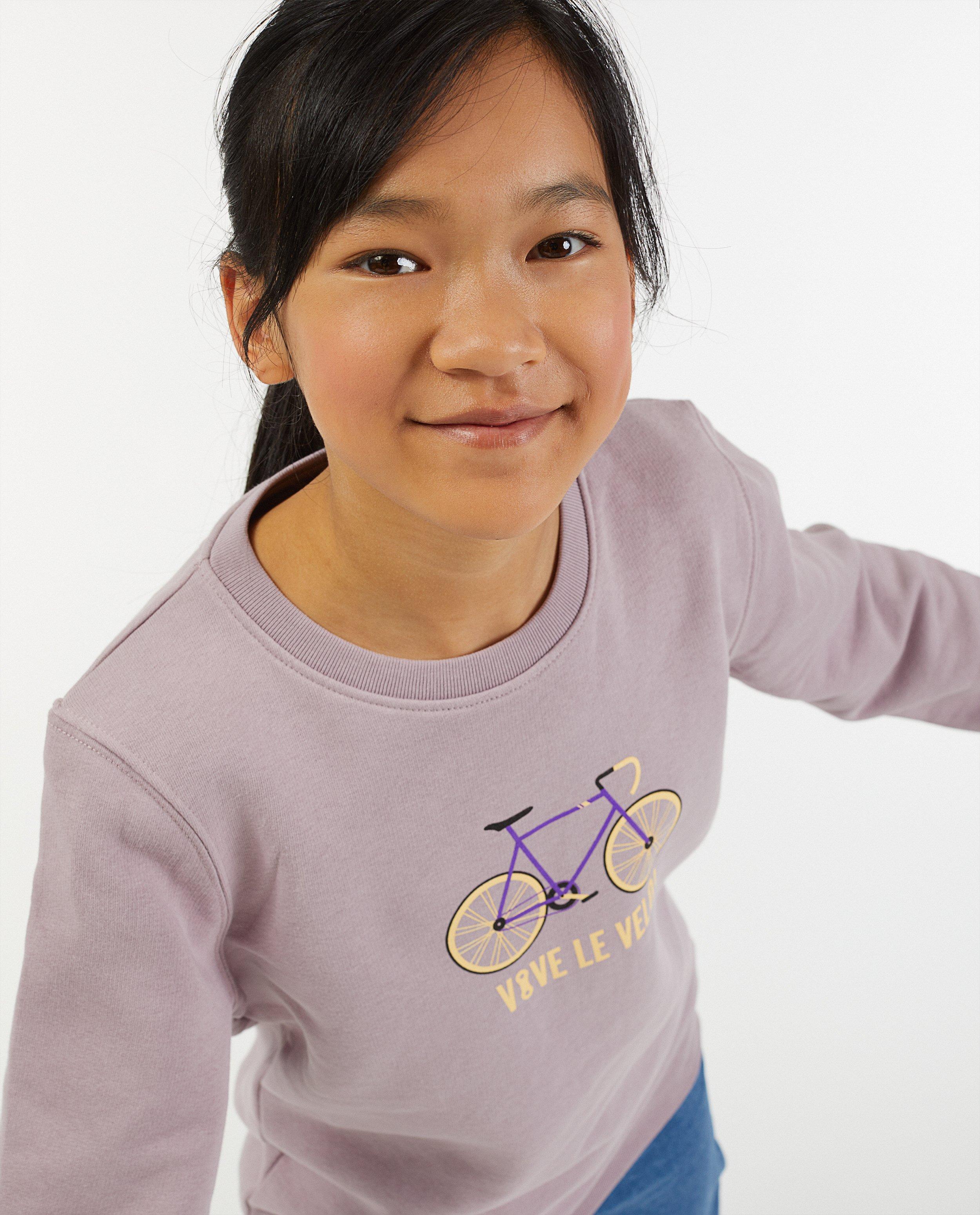 Sweaters - Lila sweater met print Vive le vélo