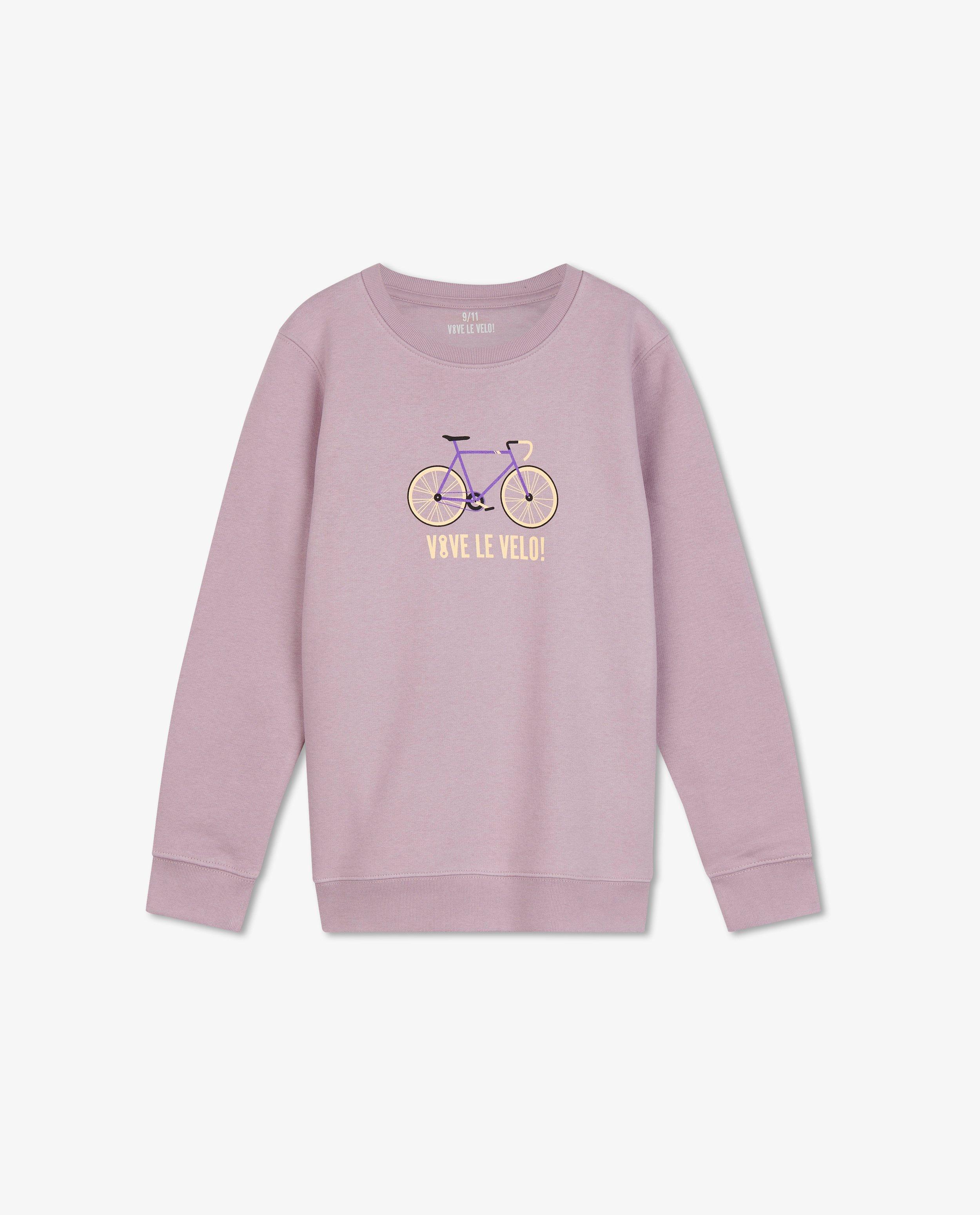 Sweaters - Lila sweater met print Vive le vélo