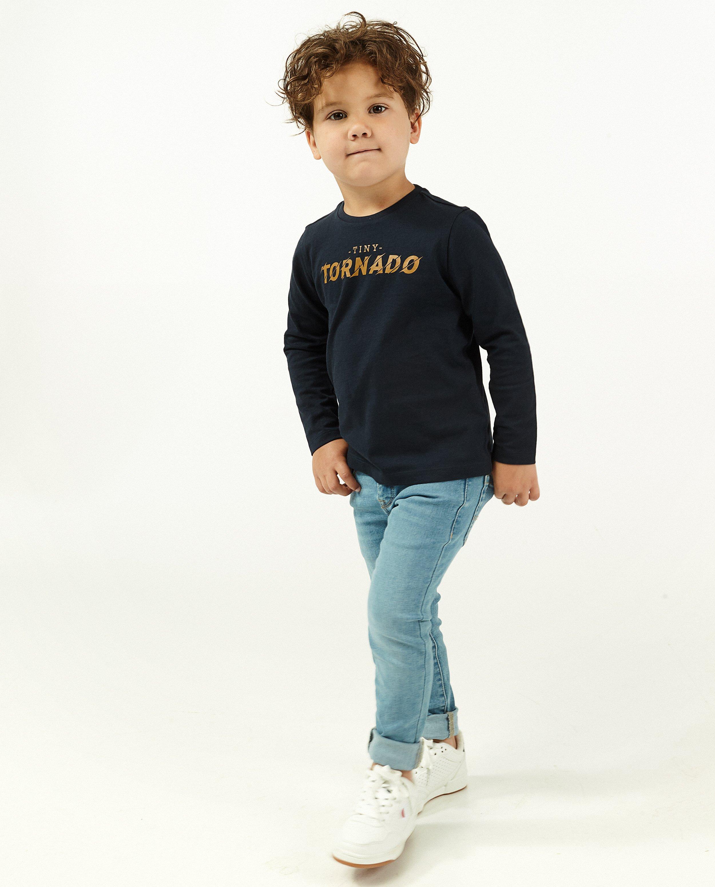 T-shirt bleu à manches longues BESTies - avec du stretch - Besties