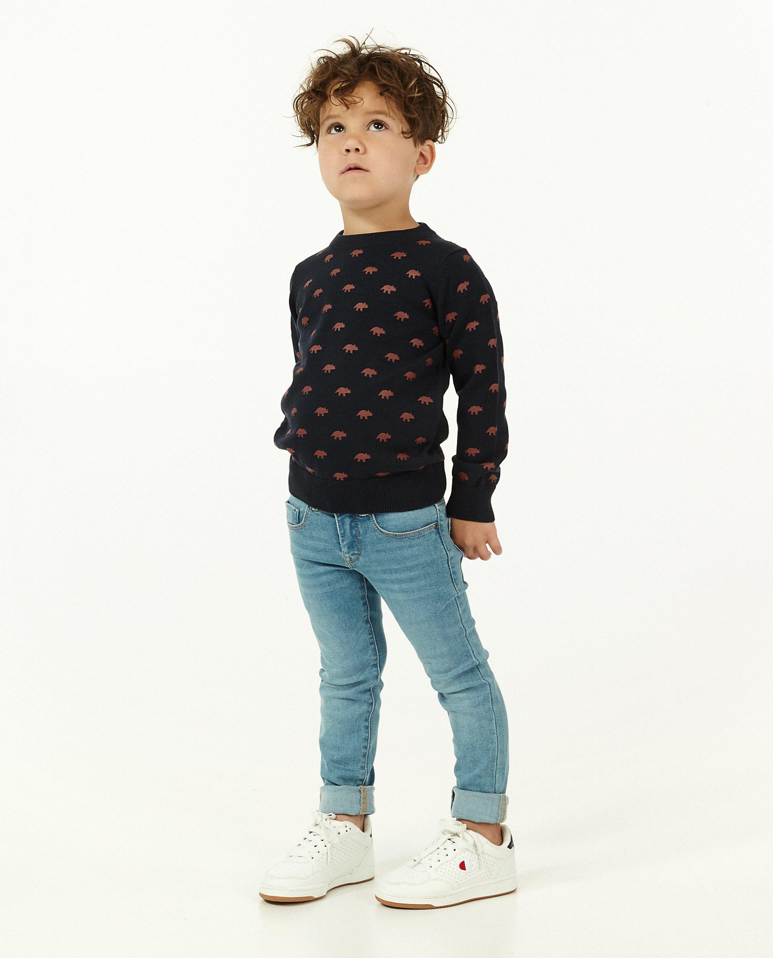 Pull brun foncé à imprimé BESTies - en fin tricot - Besties