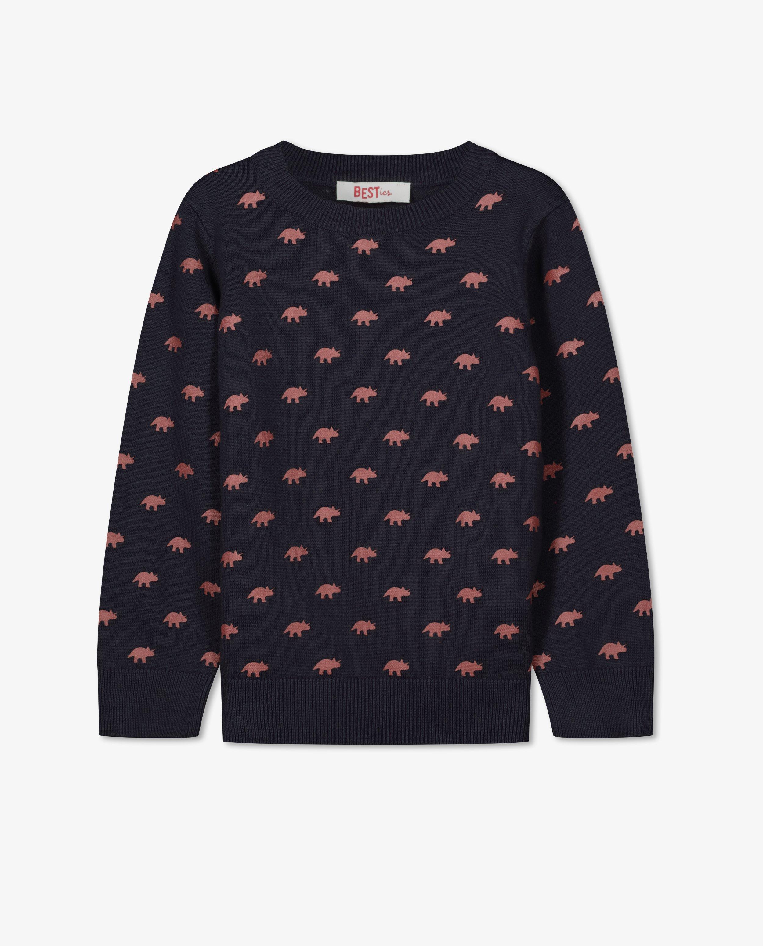 Pulls - Pull gris clair à imprimé BESTies