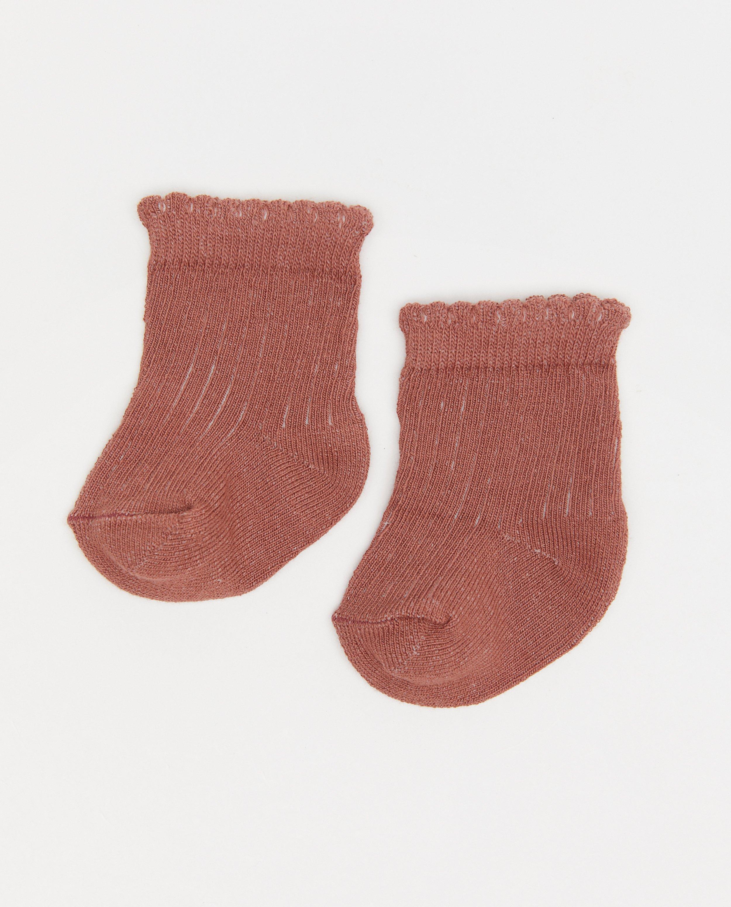 Chaussettes mauves pour bébés Levv - à relief rayé - Levv