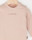 T-shirts - T-shirt rose à manches longues, inscription Levv