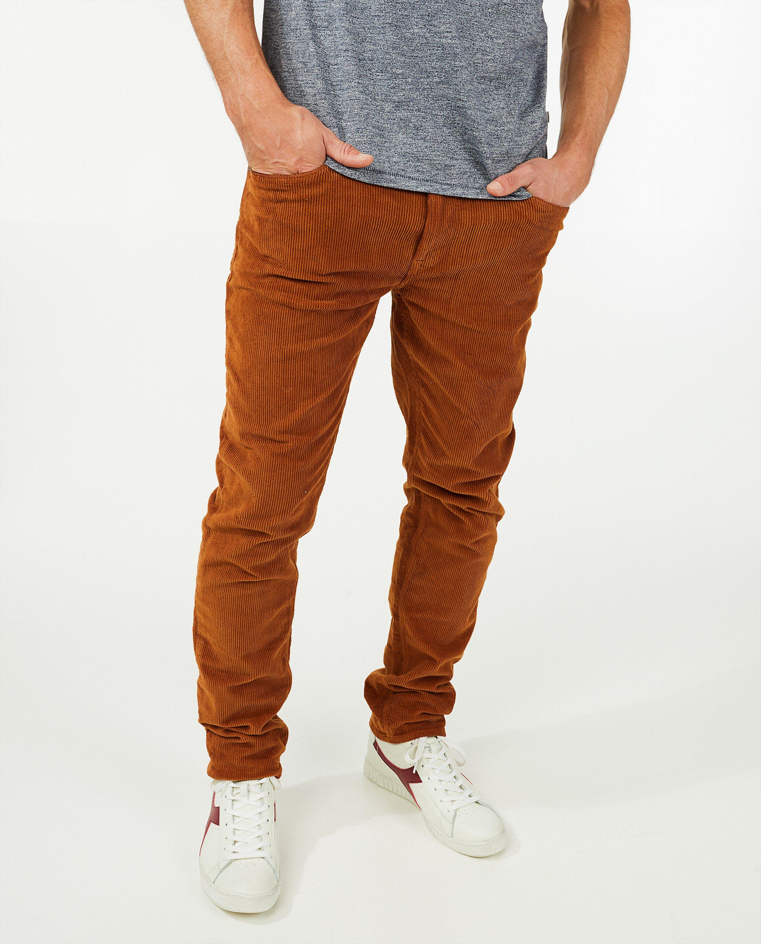 Pantalons - Pantalon rouille en velours côtelé League Danois