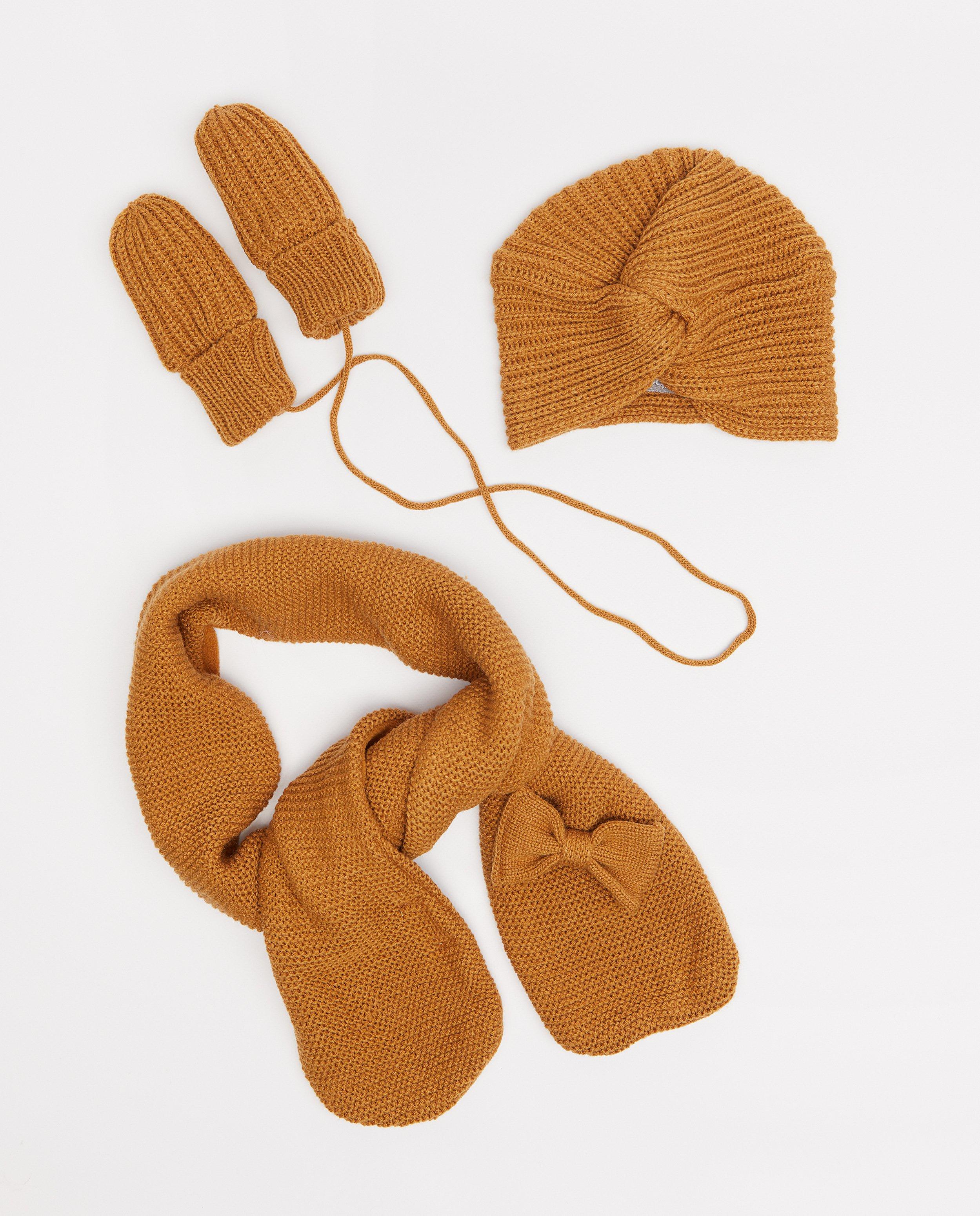 Set: muts, sjaal en wanten - Product Detail - bruin - afbeelding nummer 1