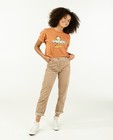 T-shirt orange à imprimé Garfield - avec du stretch - Groggy