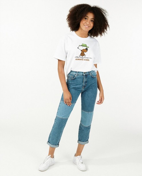 Biokatoenen T-shirt met Snoopy-print - stretch - Groggy