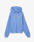 Sweaters - Blauwe hoodie met opschrift Steffi Mercie