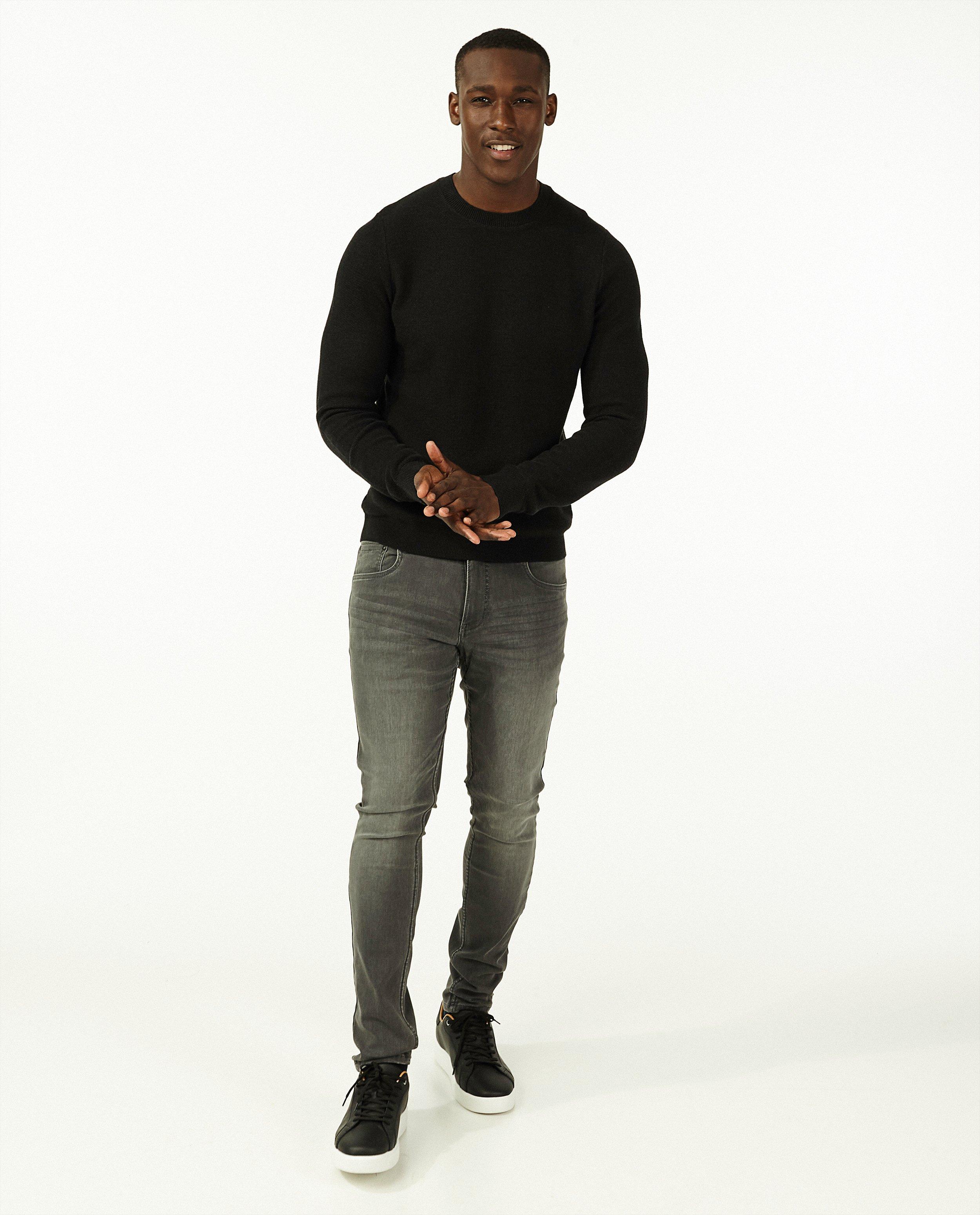Blauwe skinny van sweat denim Jimmy - stretch - Iveo