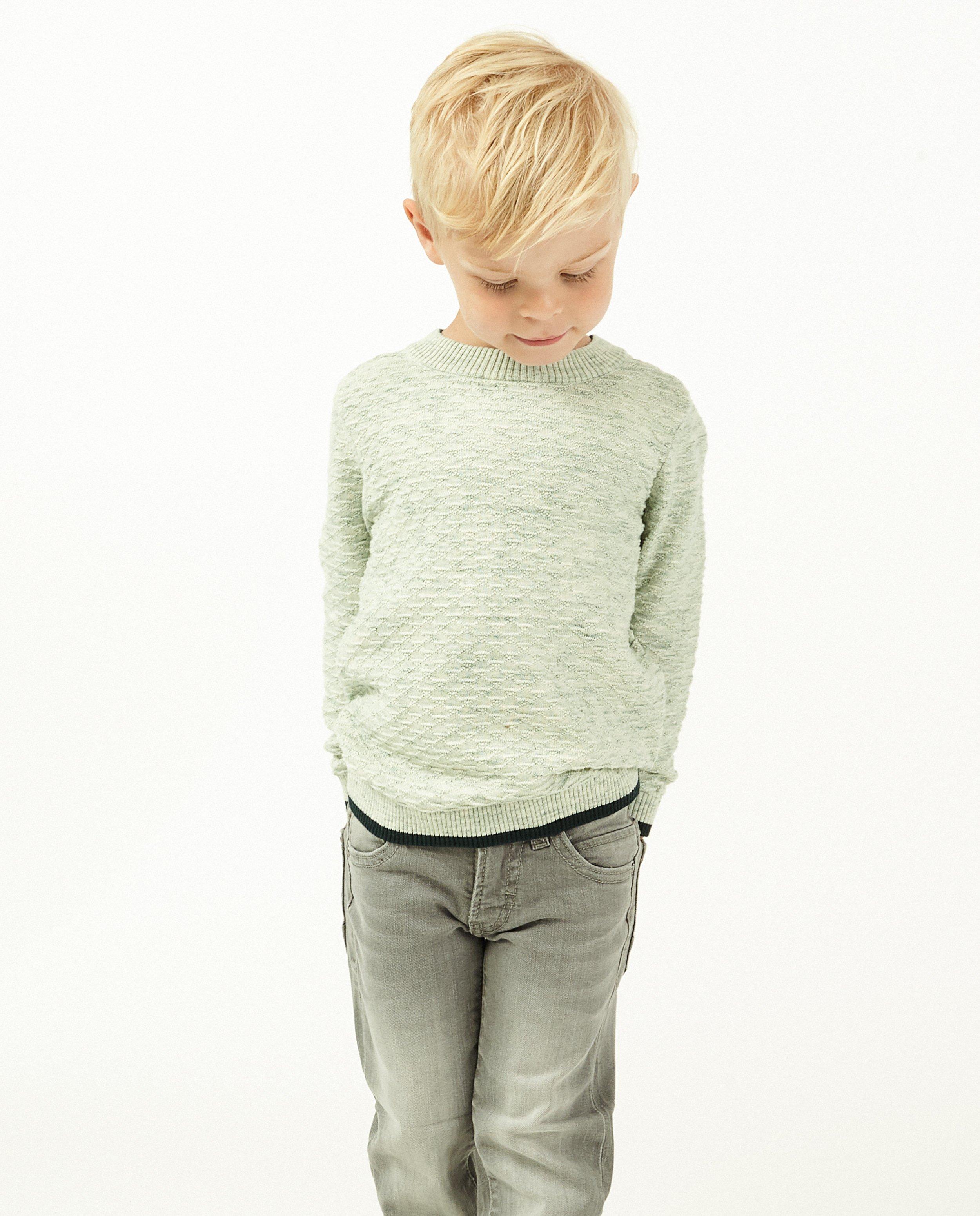 Pulls - Pull en coton bio vert clair Maya