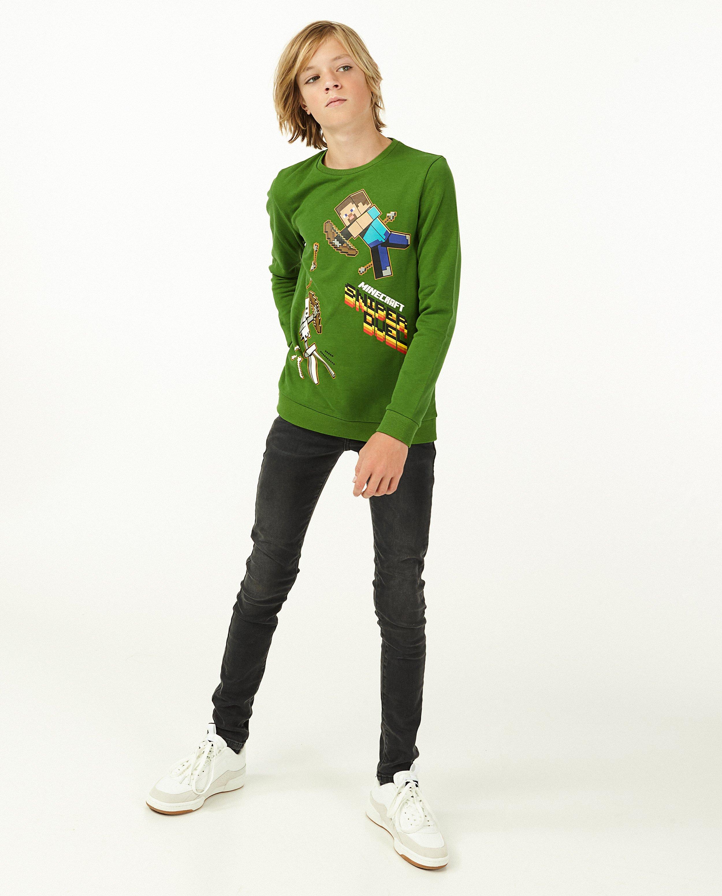 Unisex sweater met Minecraft-print - met ribboord - Minecraft