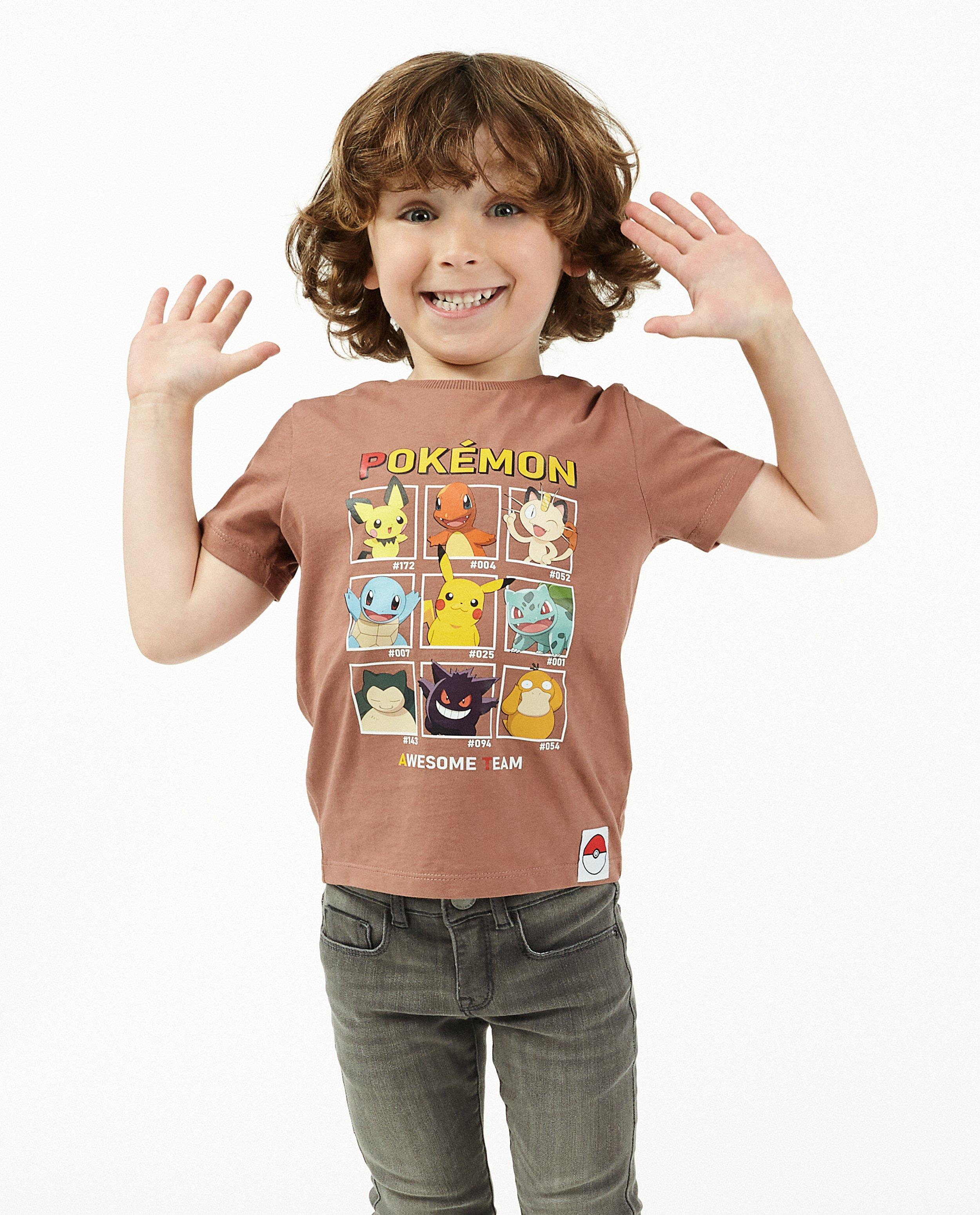 T-shirts - T-shirt brun à imprimé Pokémon
