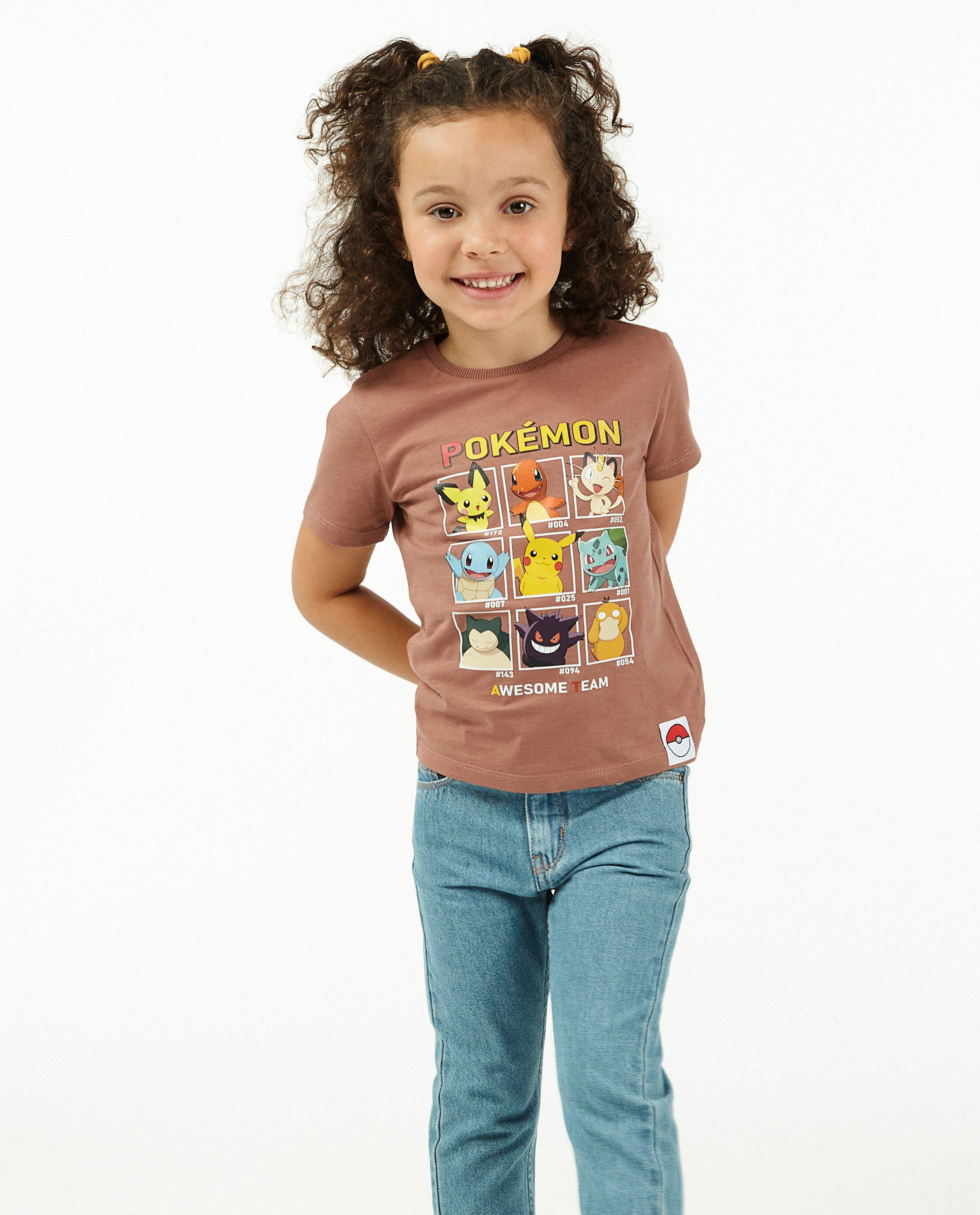 T-shirts - T-shirt brun à imprimé Pokémon