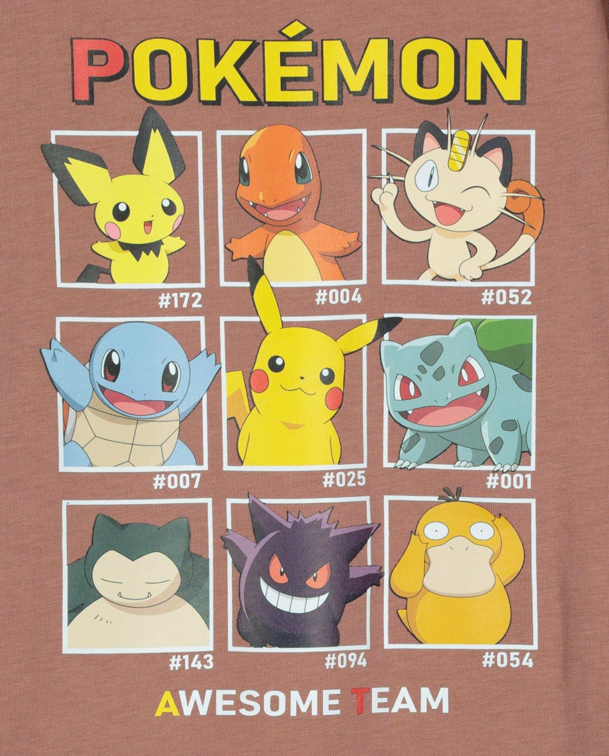 T-shirts - T-shirt brun à imprimé Pokémon