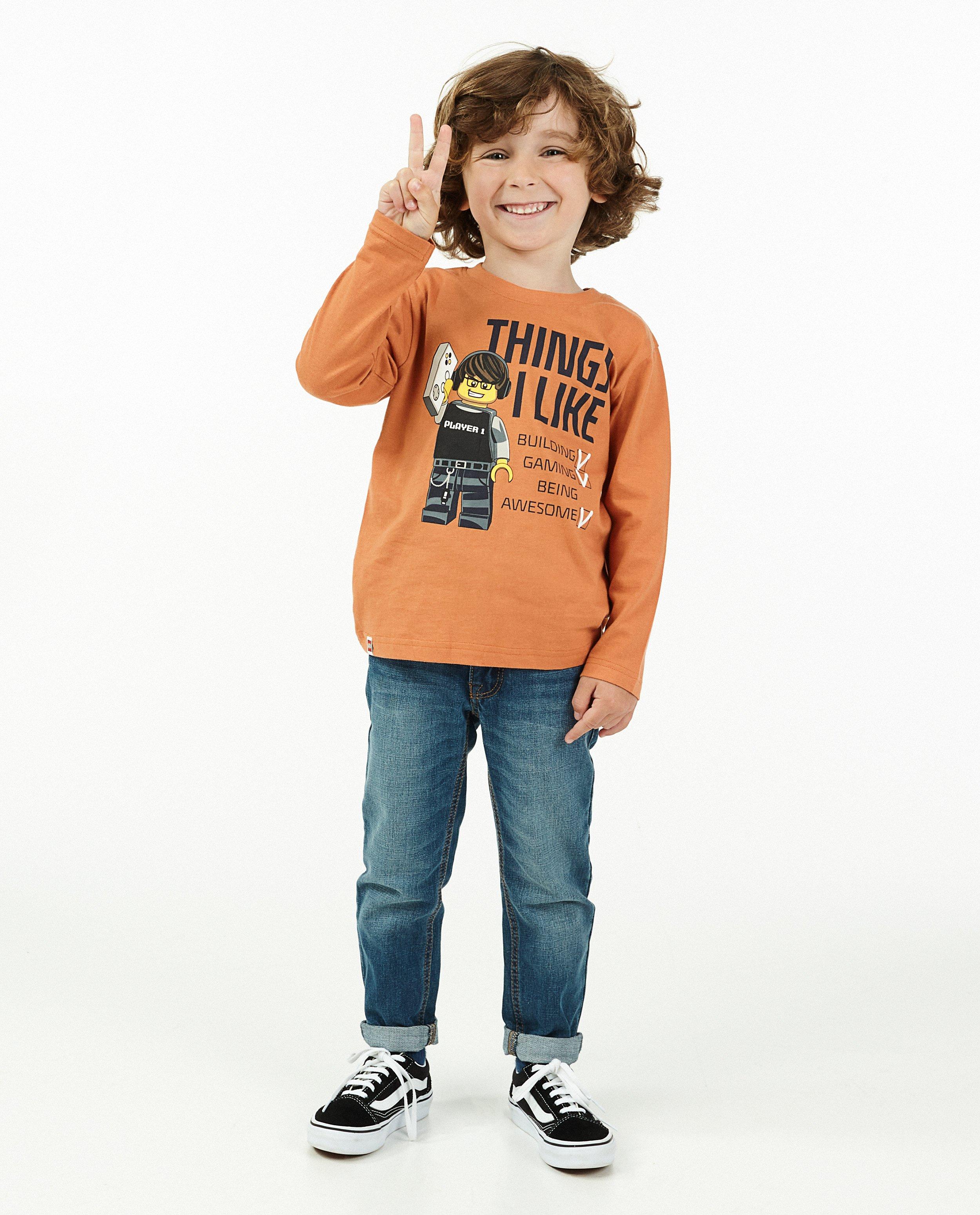 T-shirts - Unisex longsleeve met Lego-print