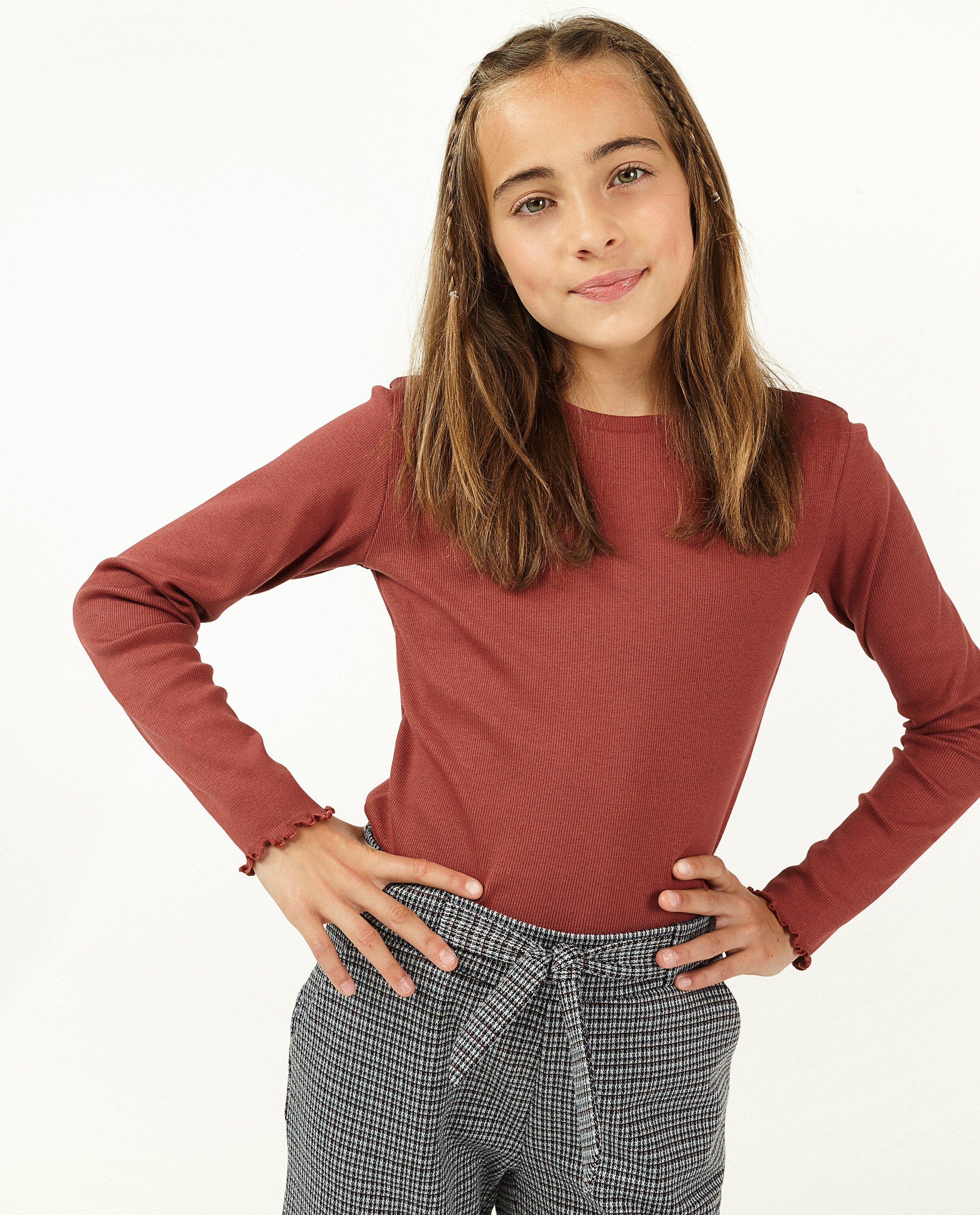 T-shirts - Biokatoenen longsleeve met opschrift
