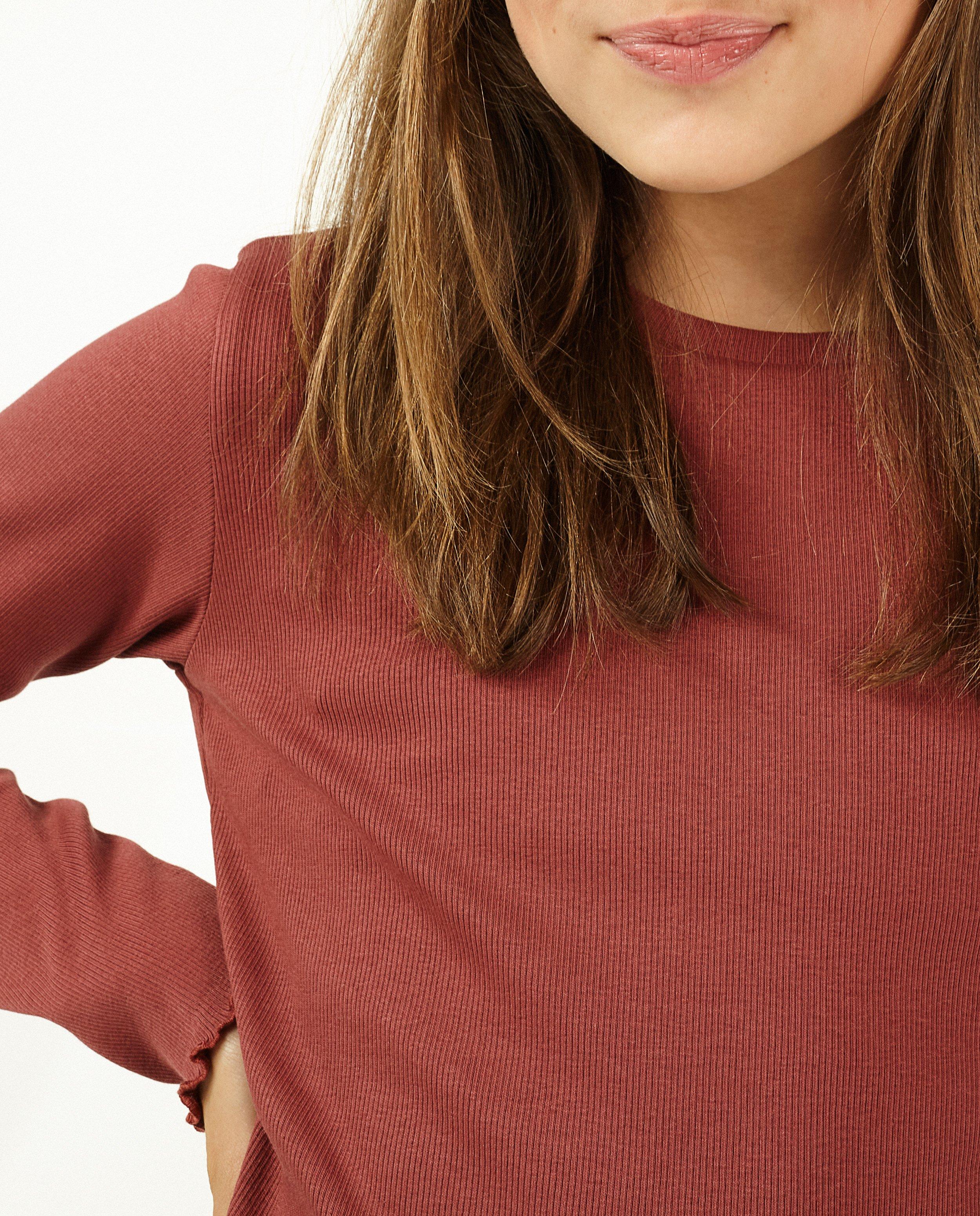 T-shirts - Biokatoenen longsleeve met opschrift