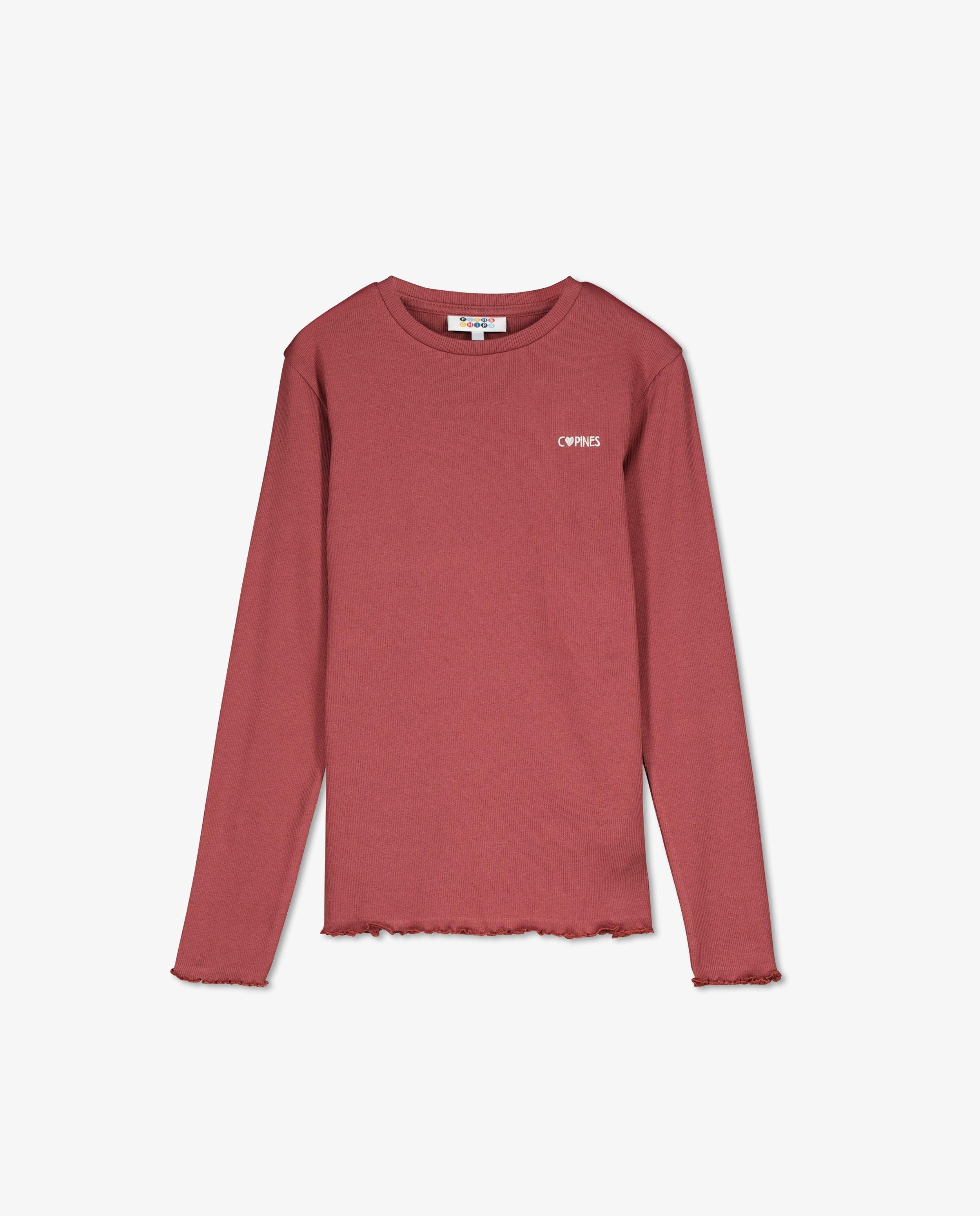 T-shirts - Biokatoenen longsleeve met opschrift