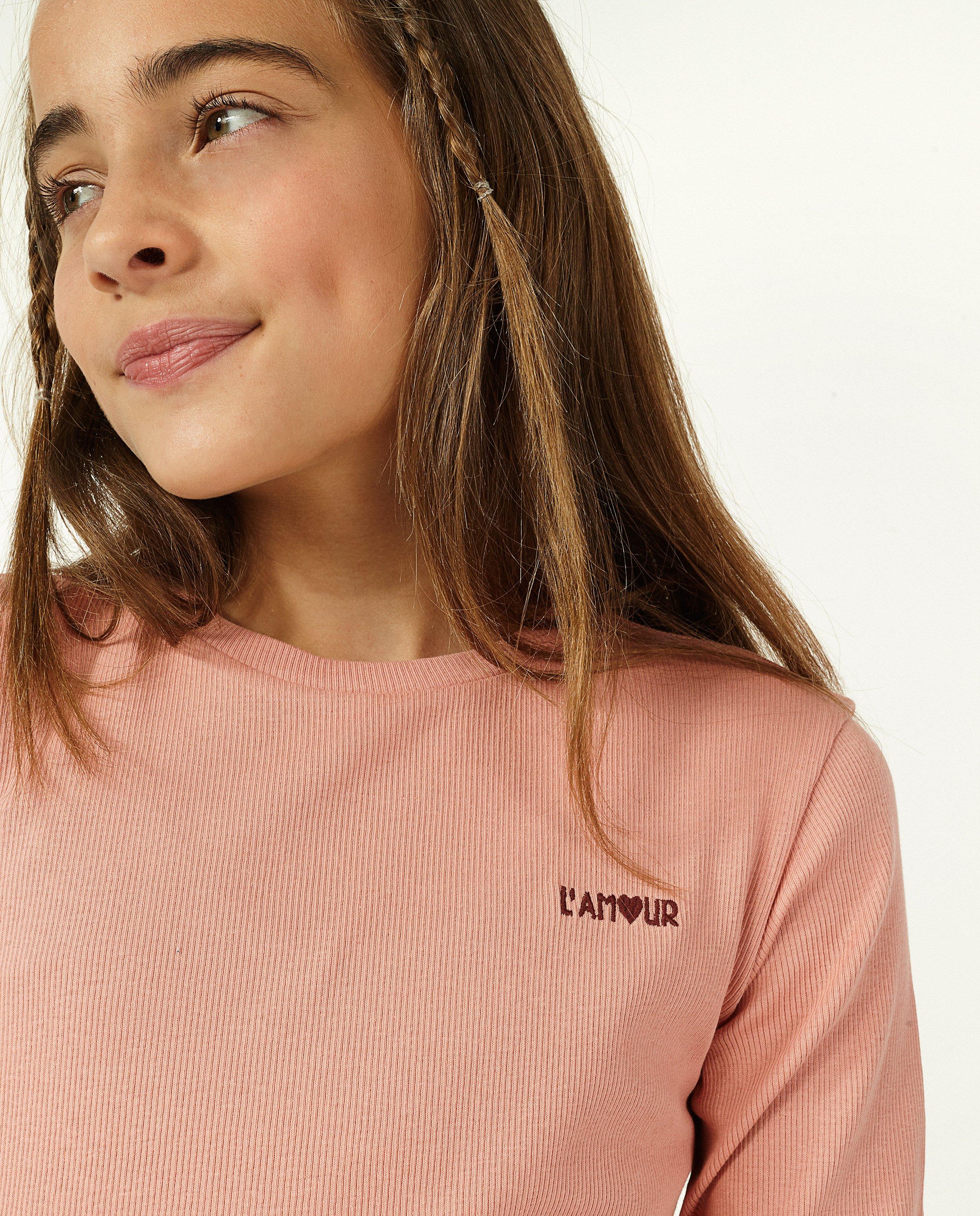 T-shirts - T-shirt à manches longues en coton bio avec une inscription