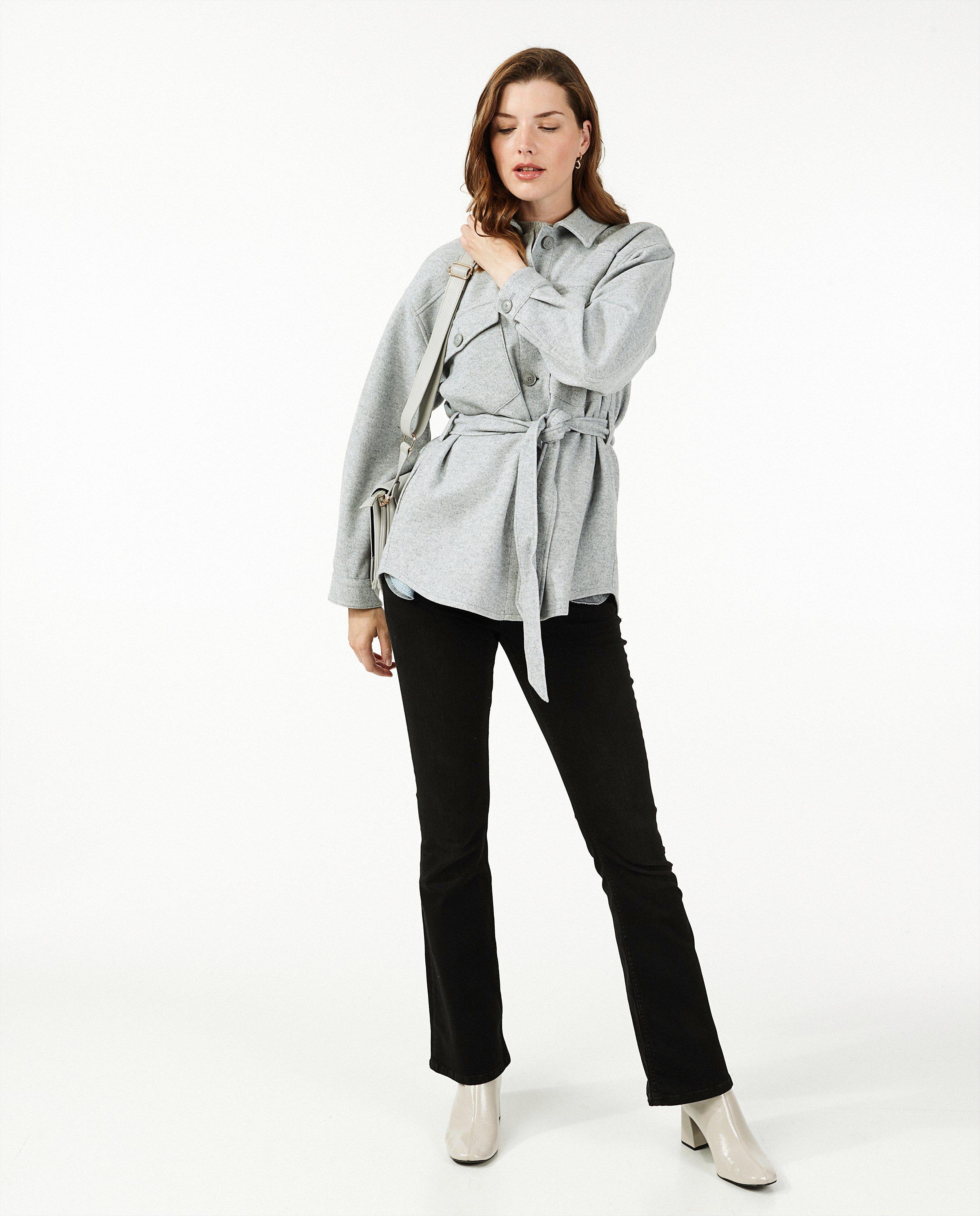 Manteaux d'hiver - Manteau gris en laine Sora