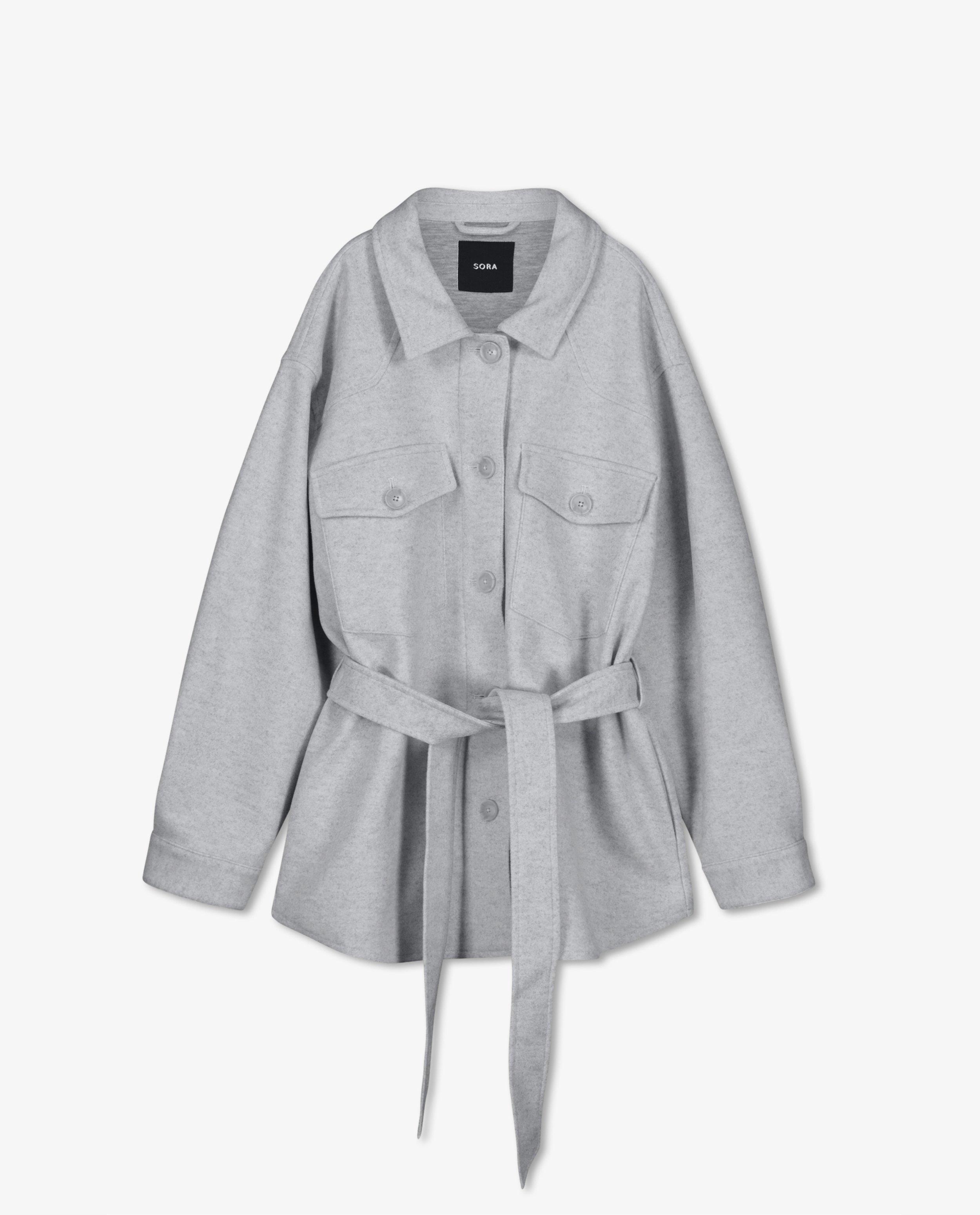 Manteaux d'hiver - Manteau gris en laine Sora
