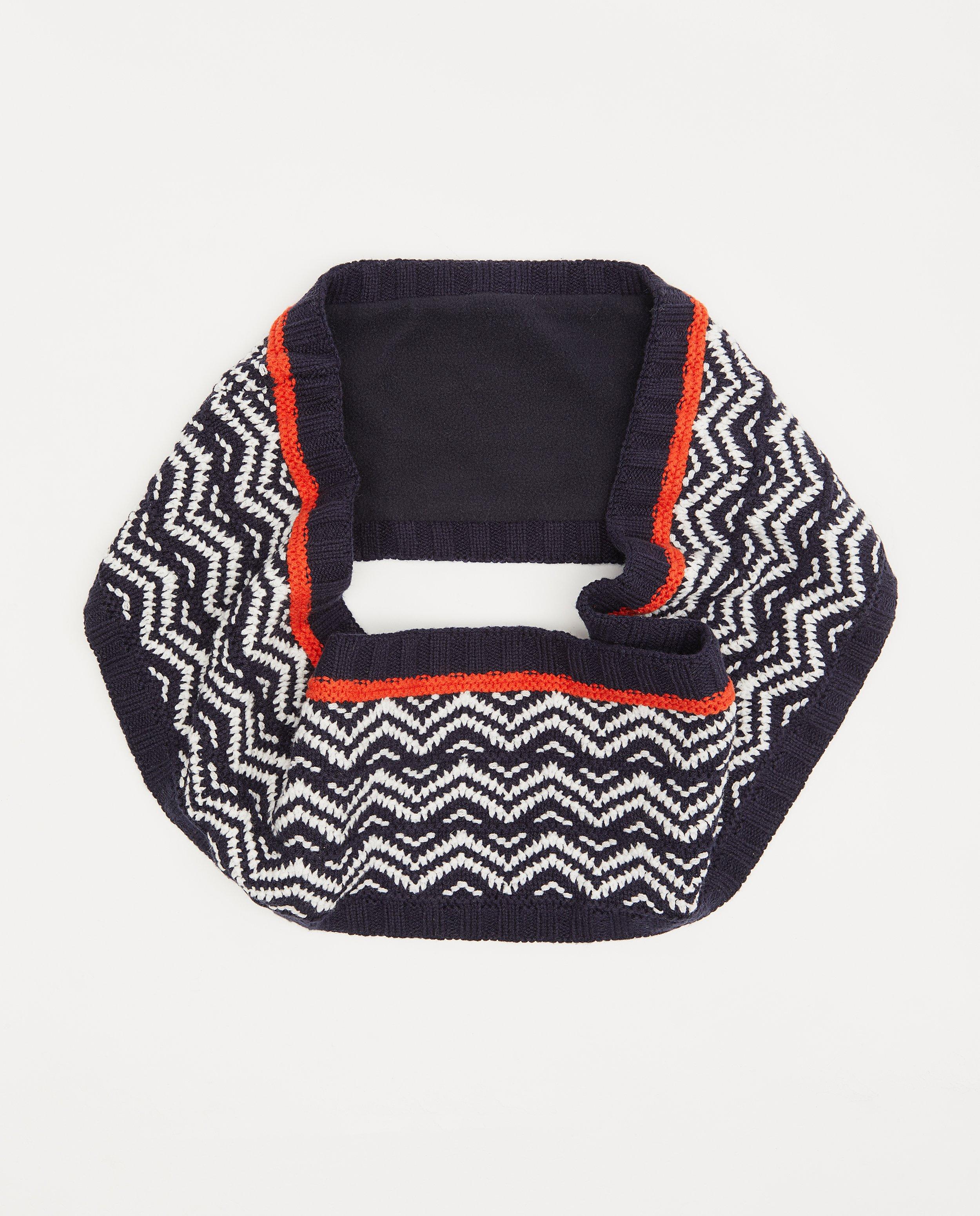 Écharpe tube bleue avec du fleece s.Oliver - et imprimé - S. Oliver
