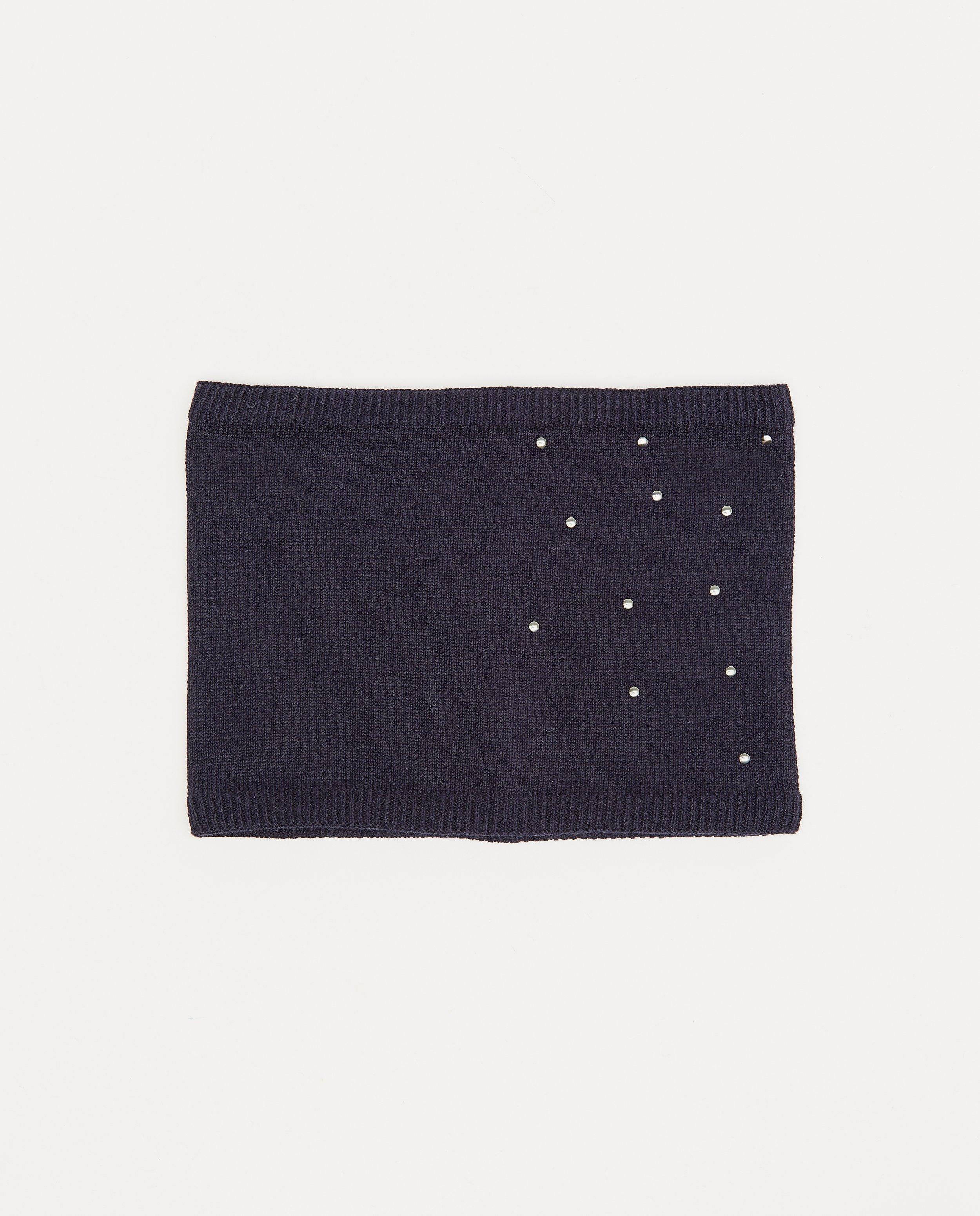 Blauwe gebreide colsjaal s.Oliver - met studs - S. Oliver