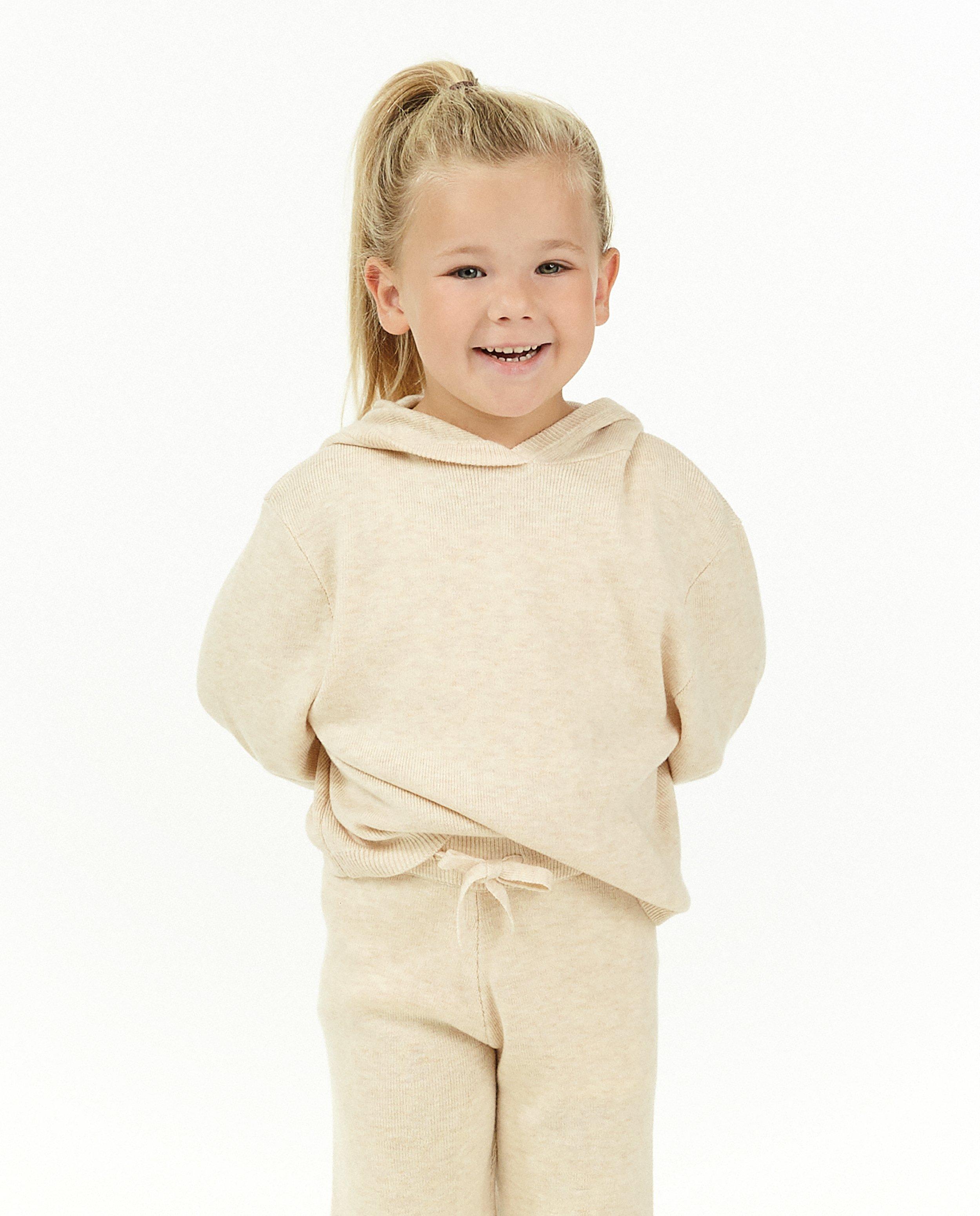 Sweaters - Beige trui met capuchon