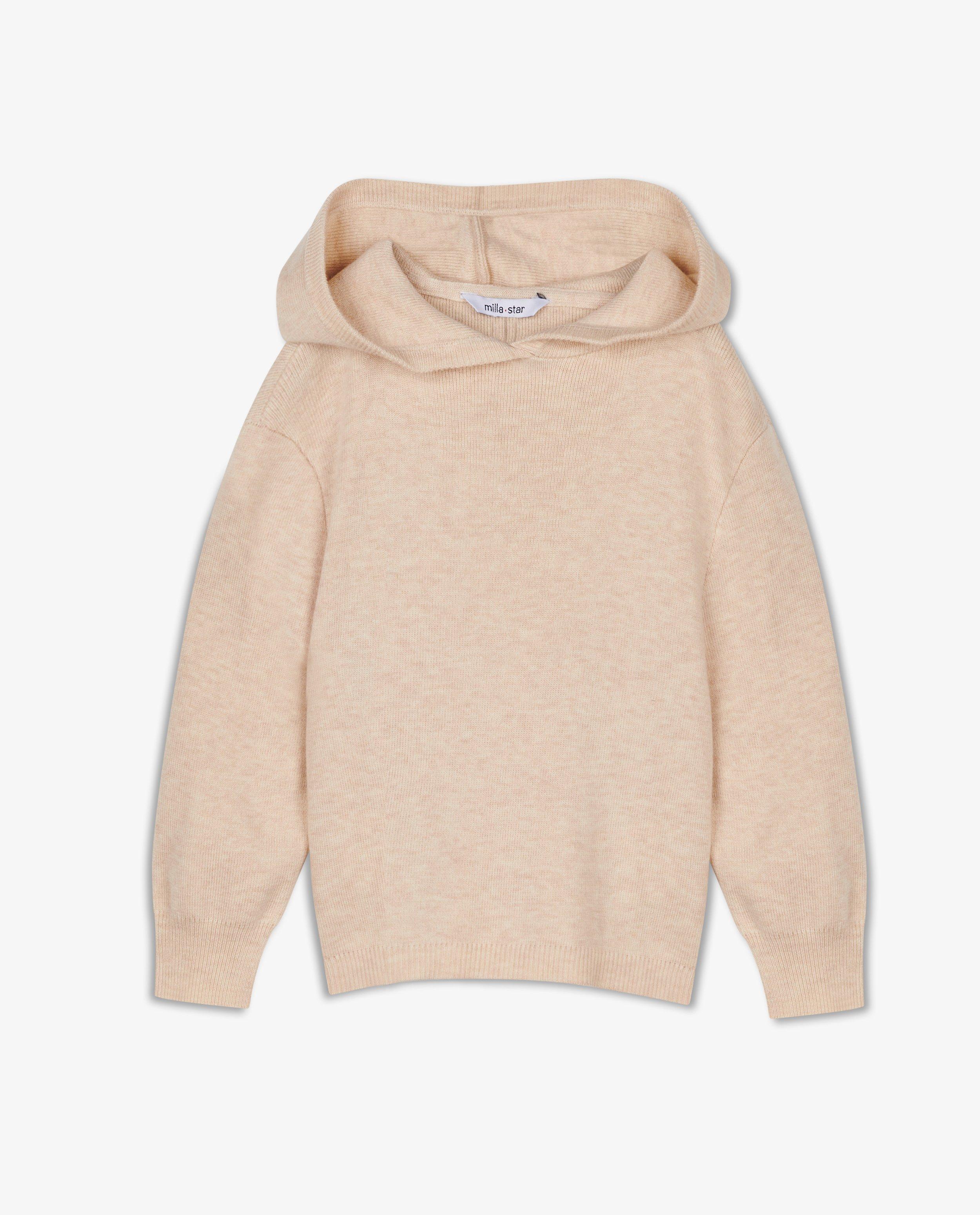 Sweats - Pull beige à capuche