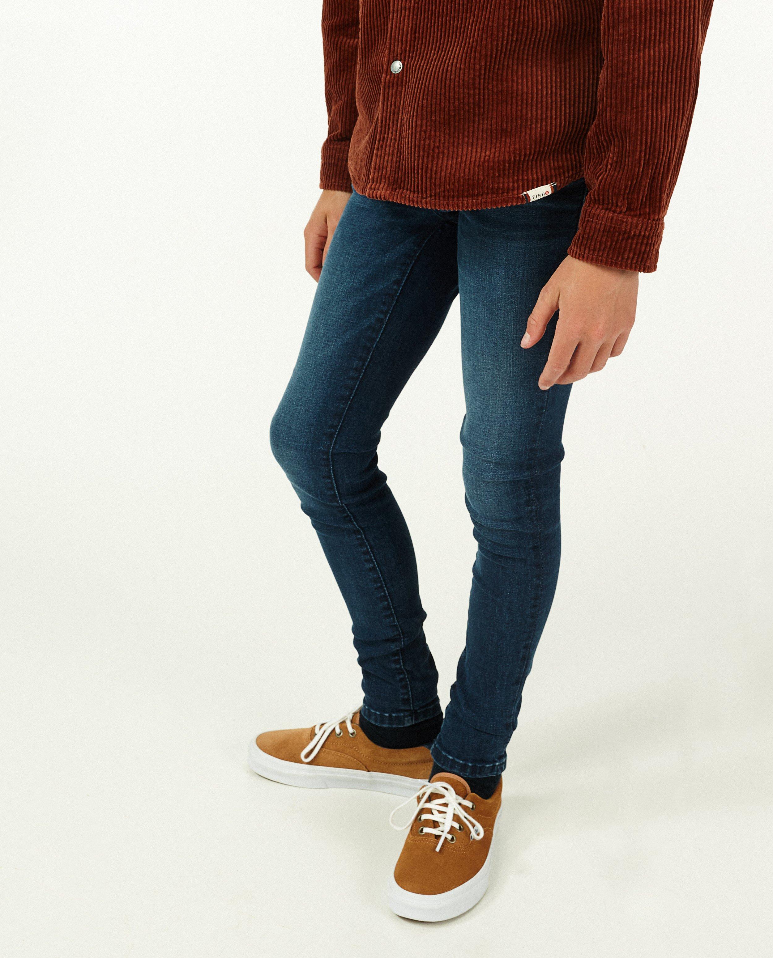 Jeans - Donkerblauwe super skinny Noah
