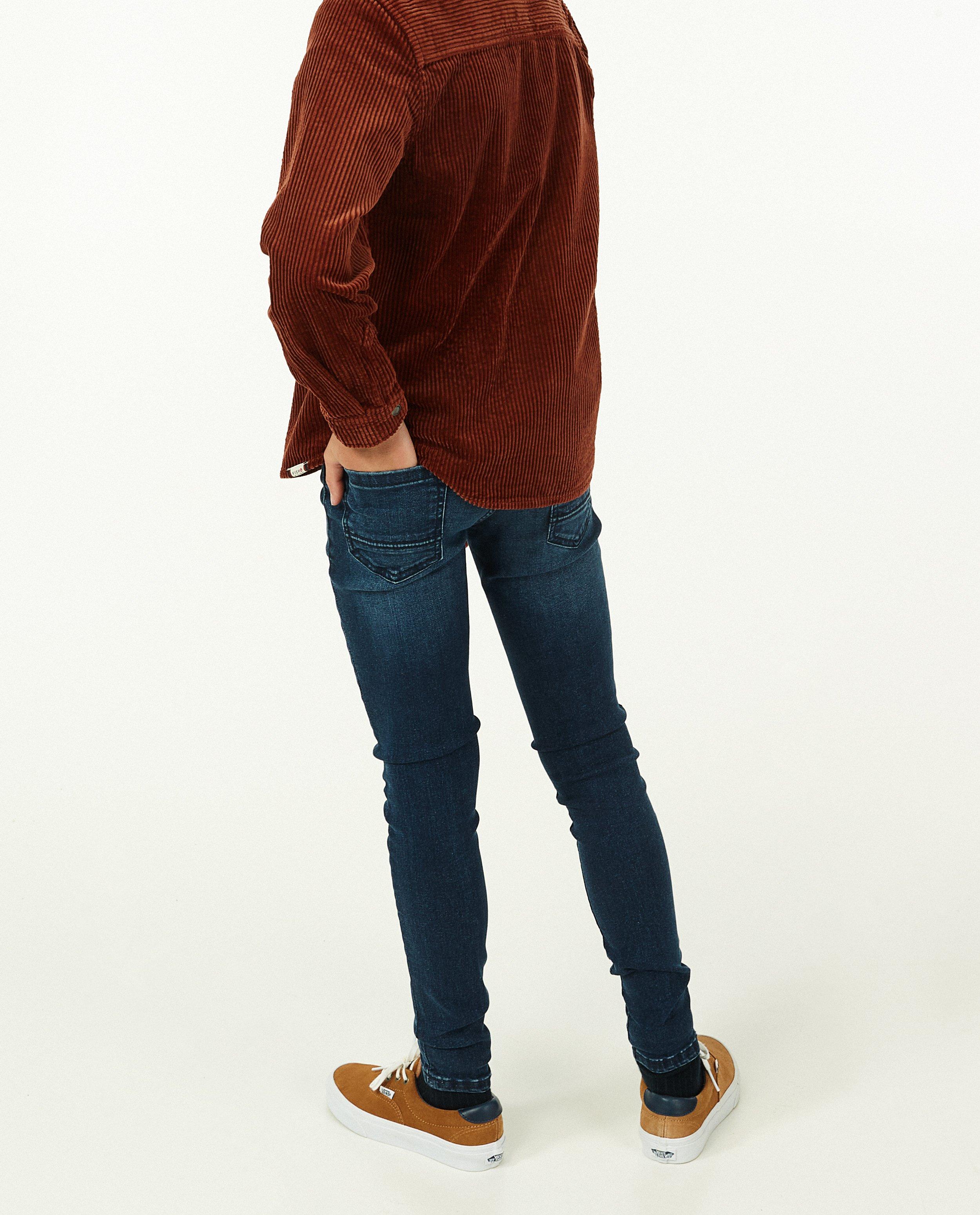 Jeans - Donkerblauwe super skinny Noah