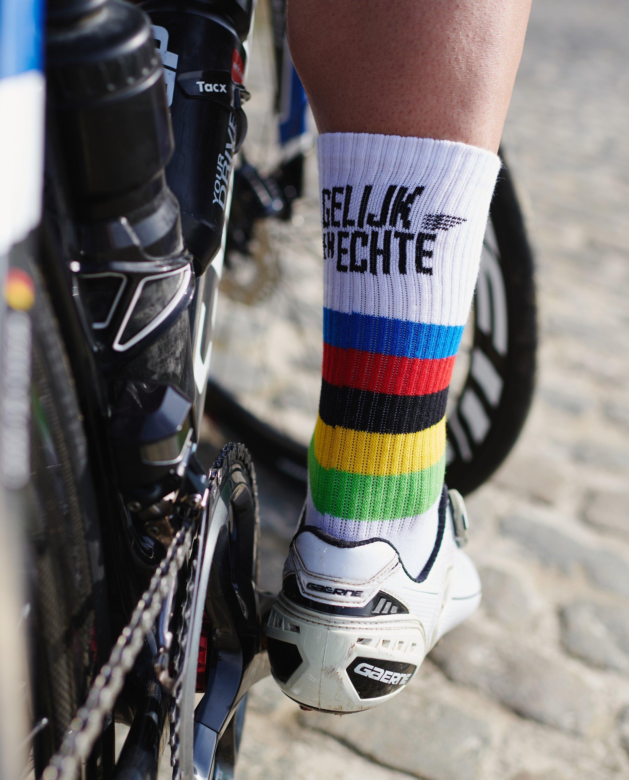 Unisex sportkousen in zwart Santini - null - Kom op tegen Kanker