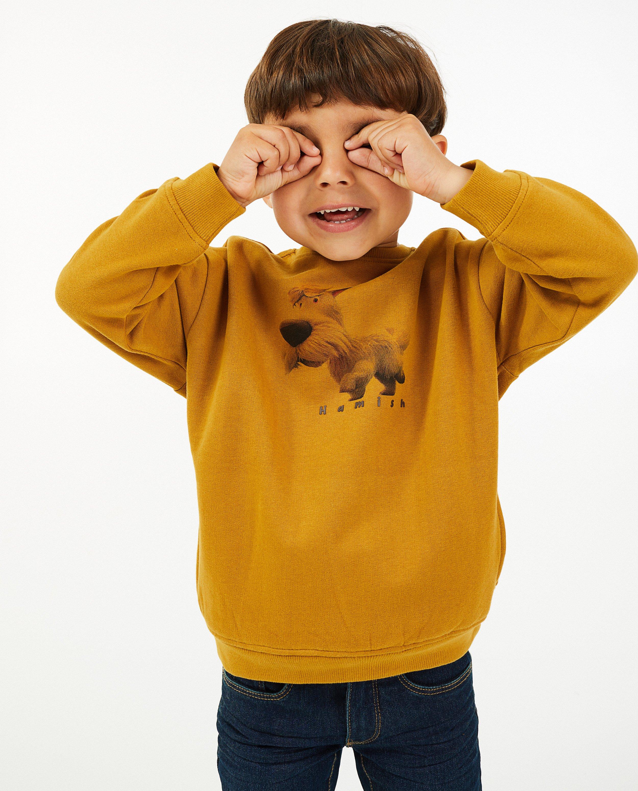 Sweaters - Beige sweater met print 100% Wolf