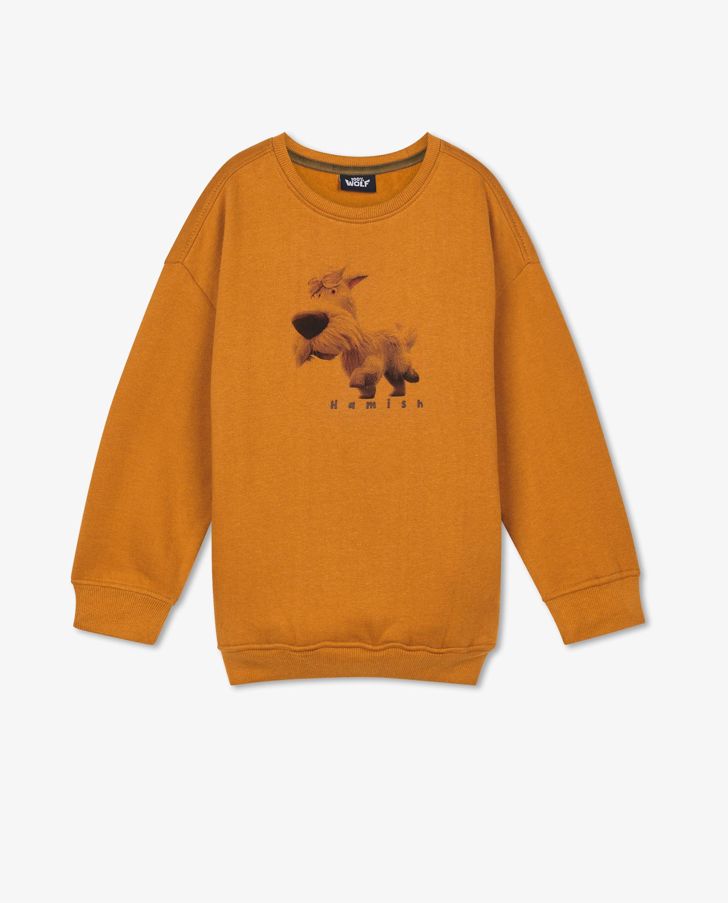 Sweats - Sweat beige à imprimé 100 % Loup