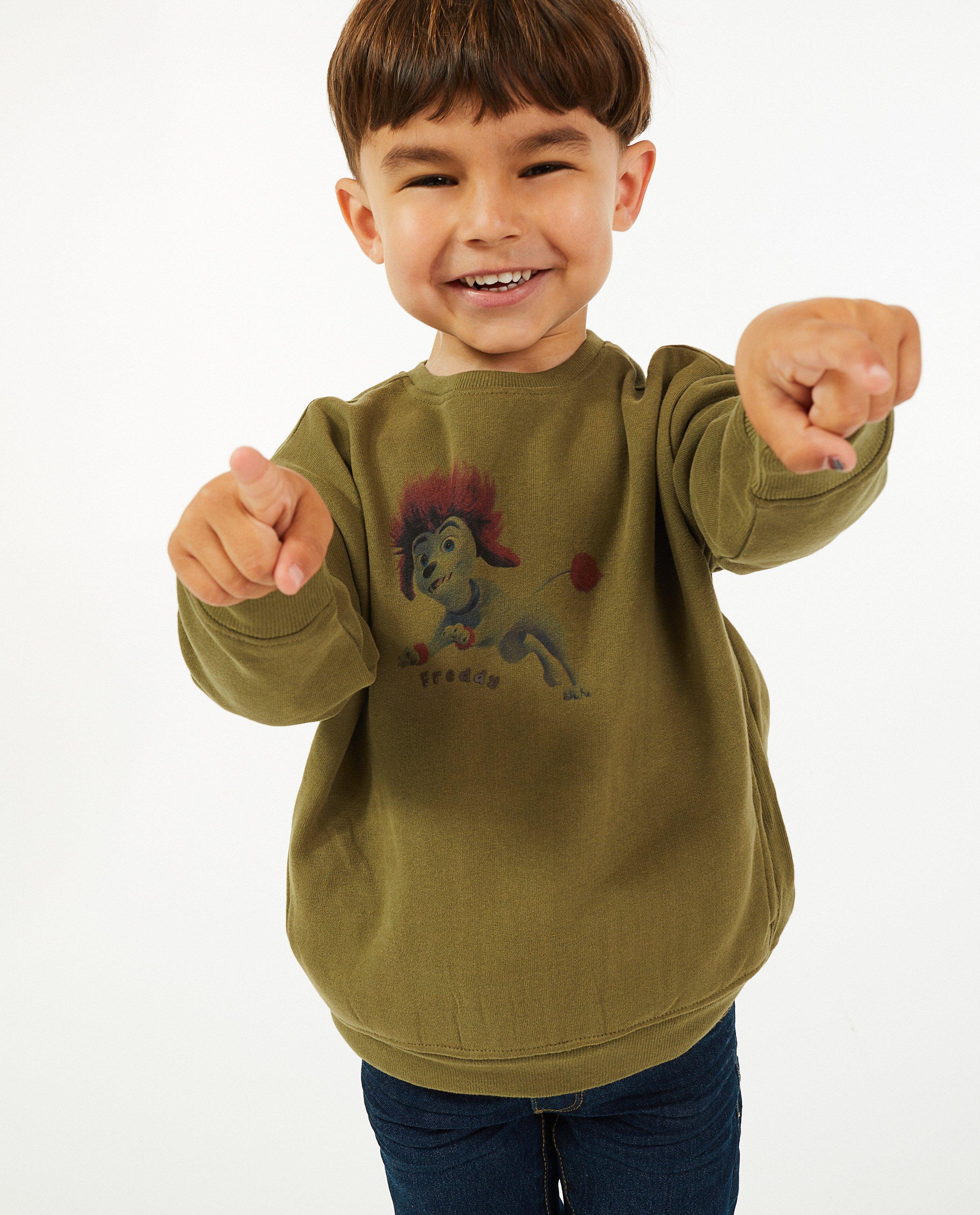 Sweaters - Beige sweater met print 100% Wolf