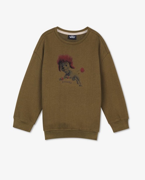 Sweaters - Beige sweater met print 100% Wolf